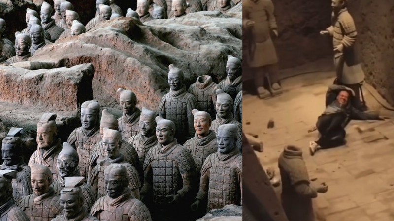 Indignación y multa millonaria en China: Un turista destruyó una milenaria estatua del Ejército de Terracota