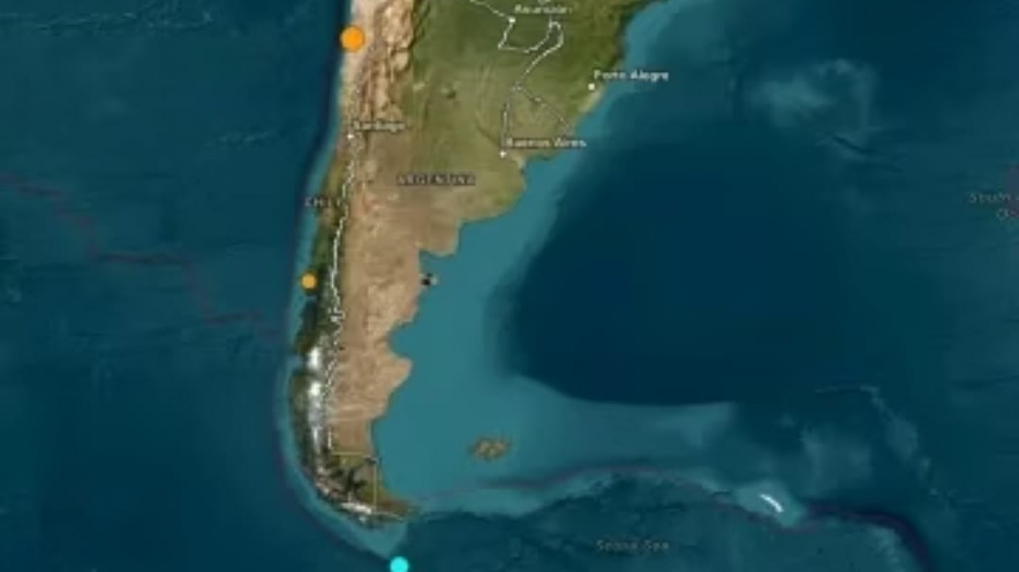 Sismo de magnitud 5,6 sacudió el mar al sur de Tierra del Fuego