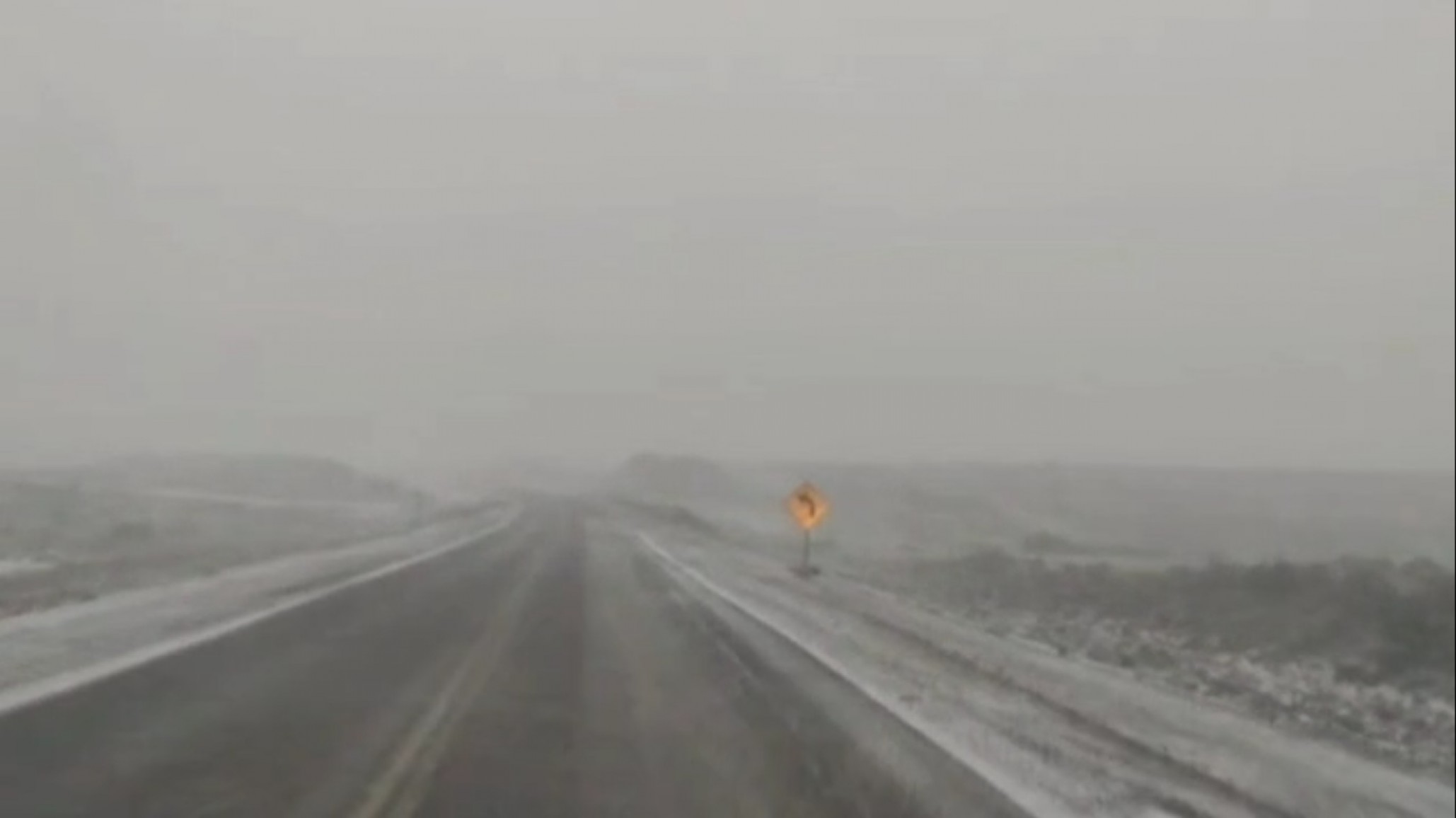 Tramo Comodoro - Garayalde: Nieve y precaución extrema en la Ruta 3