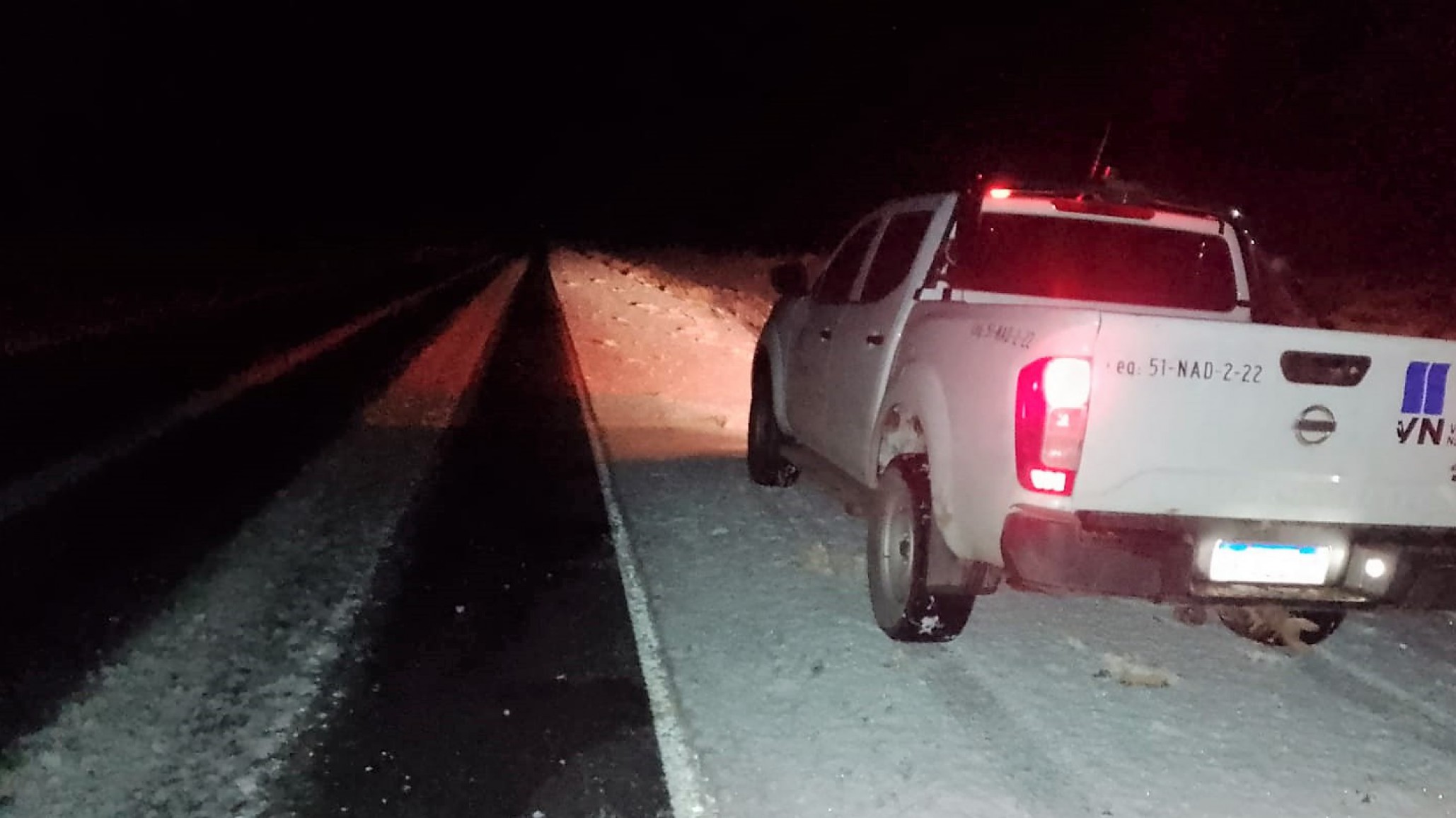 Hielo y nieve en rutas de Chubut: piden extrema precaución al circular