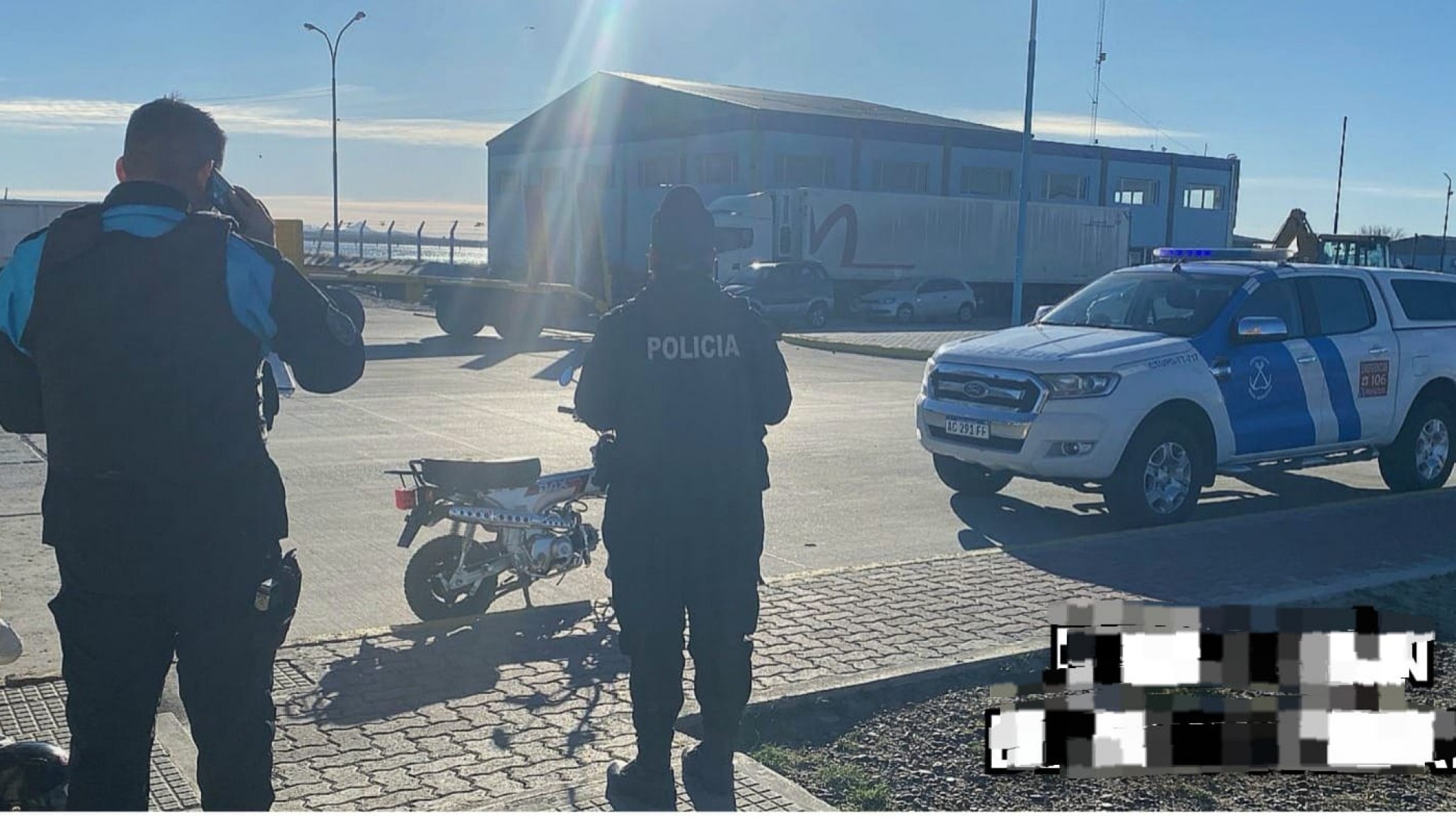 Secuestran una moto robada en el acceso al puerto de Comodoro