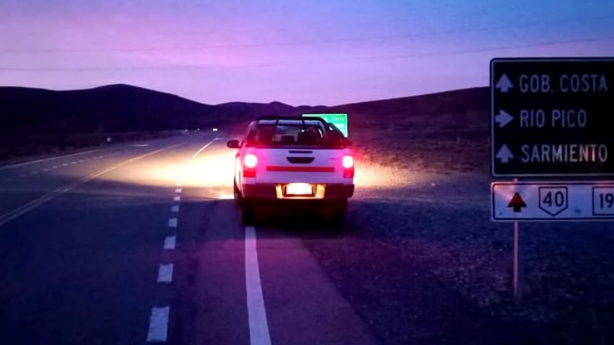 Estado de rutas en Chubut: calzadas habilitadas pero con sectores húmedos, baches y heladas