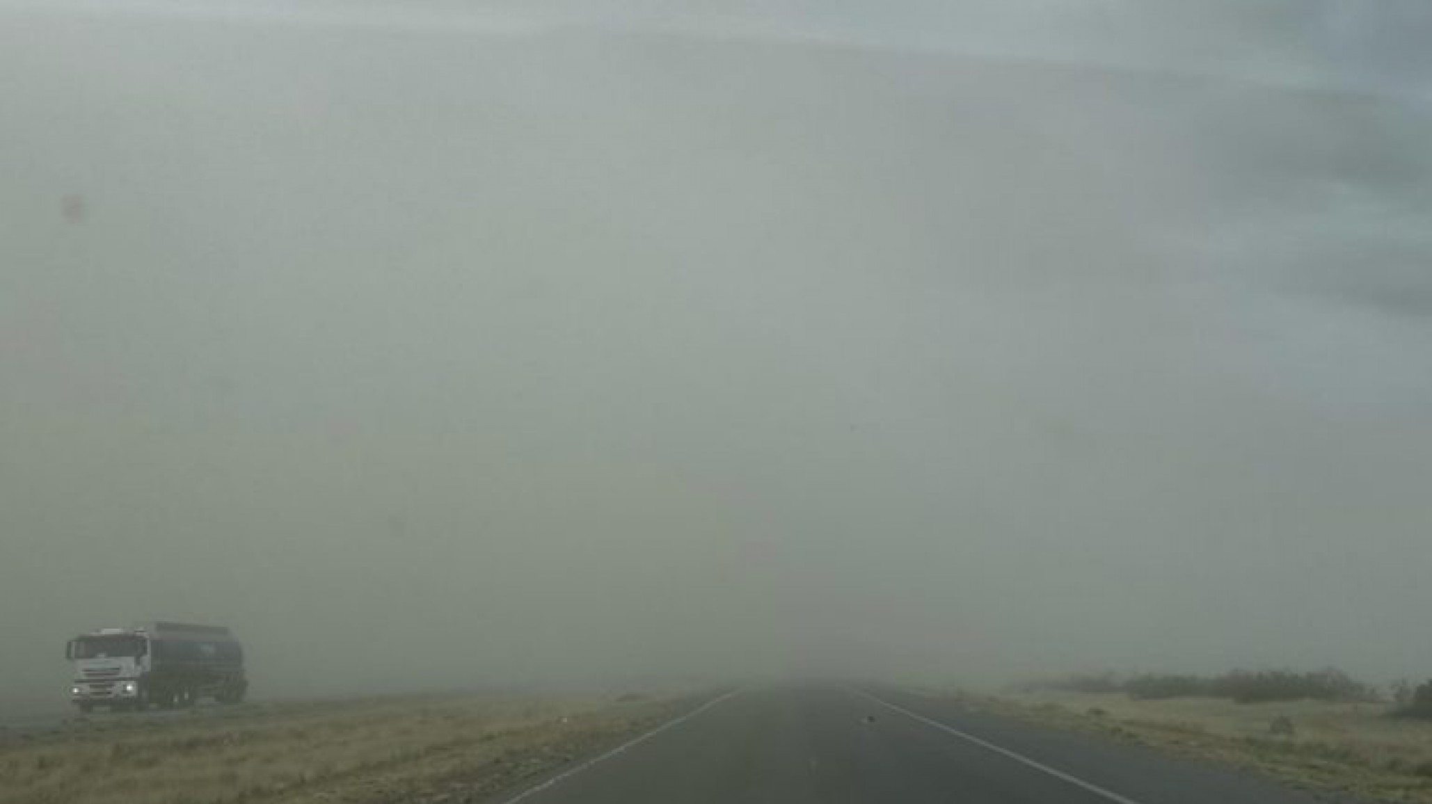 Alerta en Chubut: el viento complica la circulación en rutas nacionales