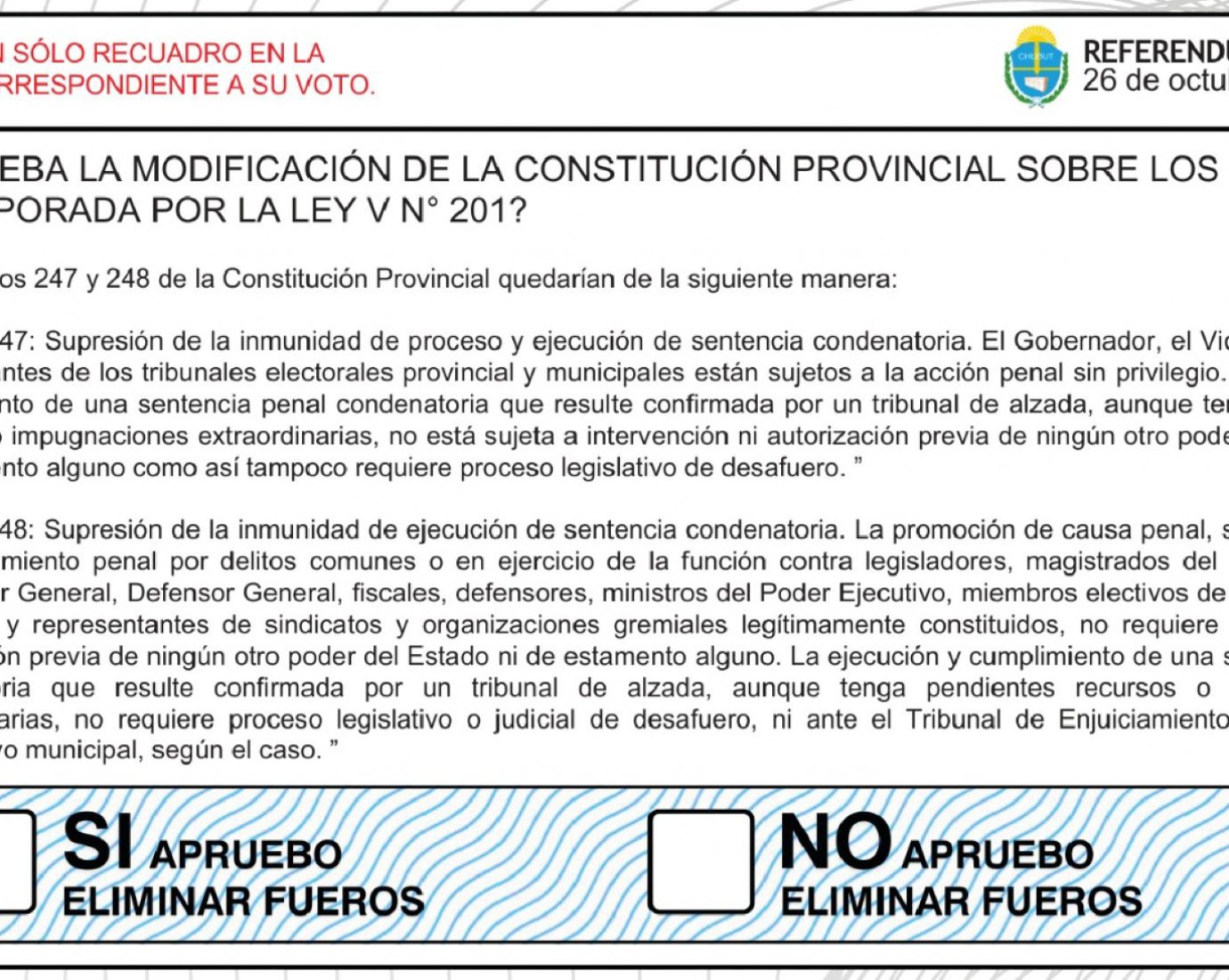 Elecciones 2025: Chubut elige dos diputados nacionales y vota el referéndum por los fueros