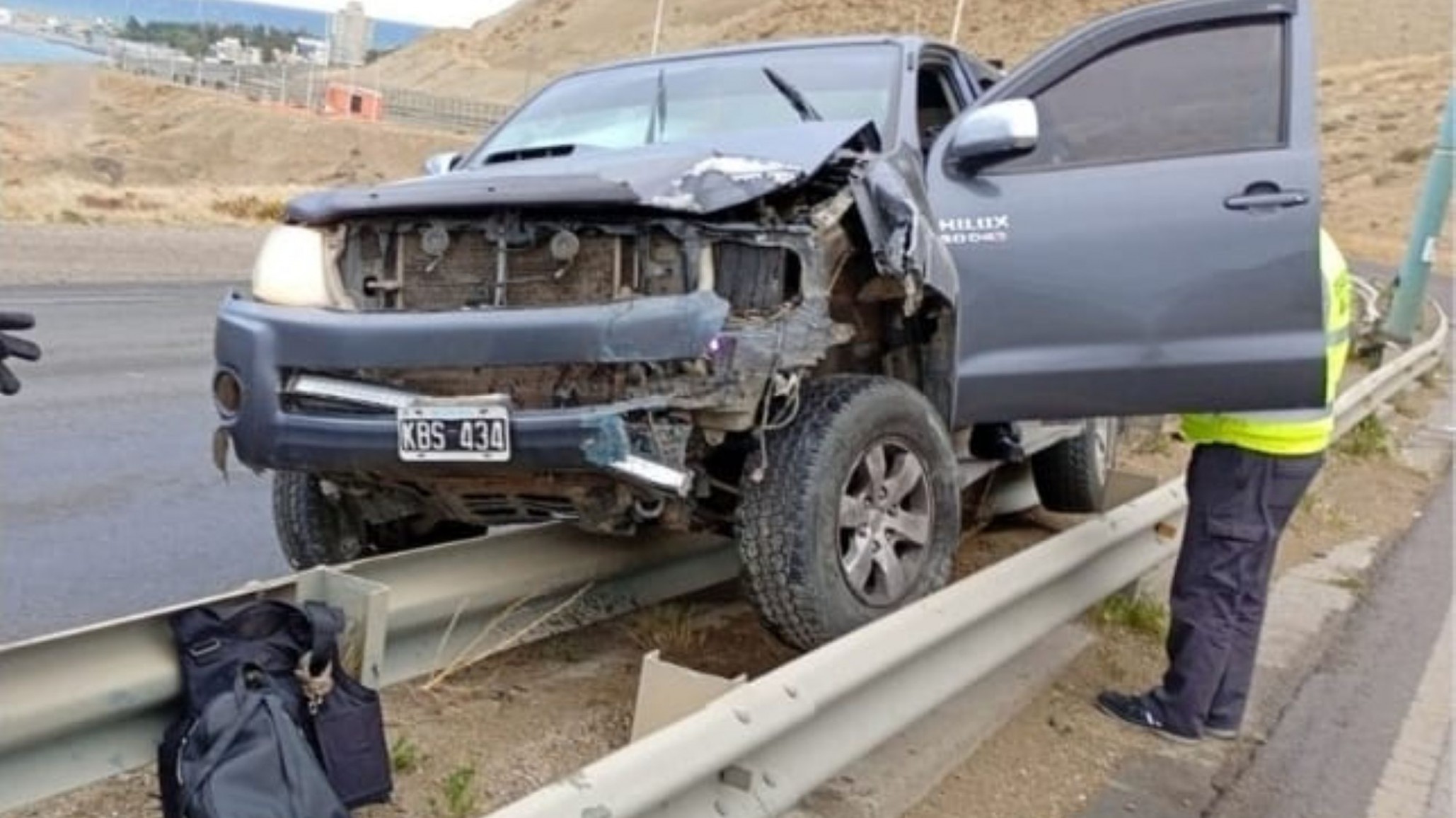 Otro vehículo despistó en la Ruta 3: fue por la calzada resbaladiza