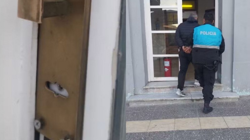 El "madrugador" fue capturado: intentó forzar un local en pleno centro de Comodoro