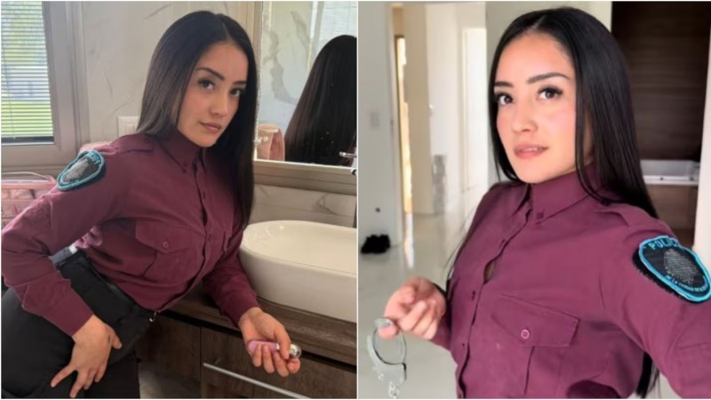 Suspendieron a una policía por grabar videos para TikTok con el uniforme puesto