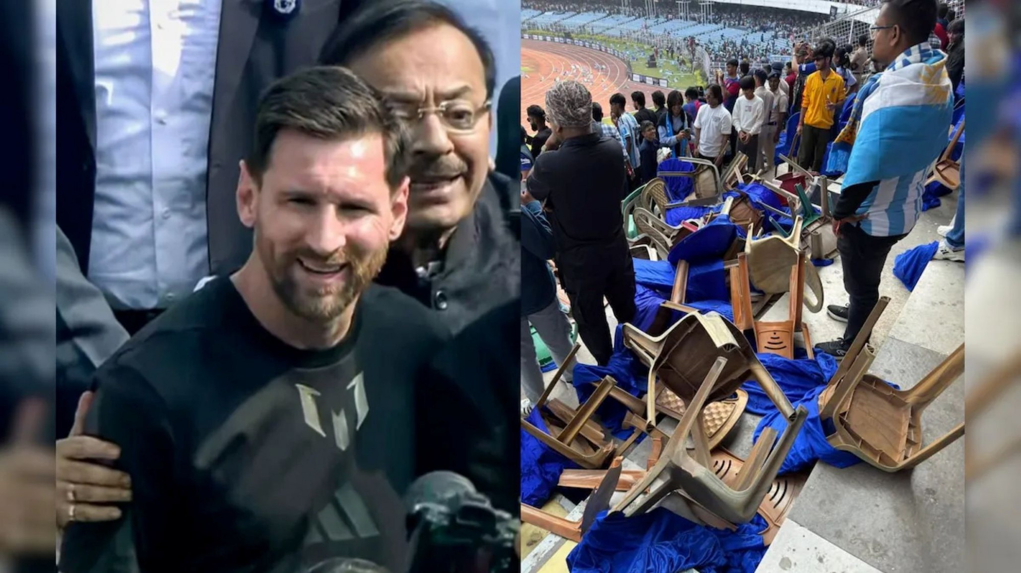 Messi en India: caos en Calcuta tras una breve aparición que desató disturbios