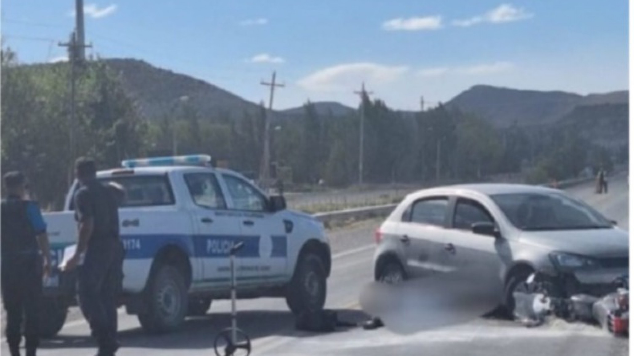 Choque fatal: un motociclista murió tras un accidente en kilómetro 14