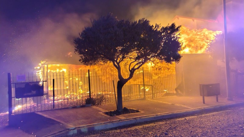 Rada Tilly: Una vivienda fue consumida por las llamas