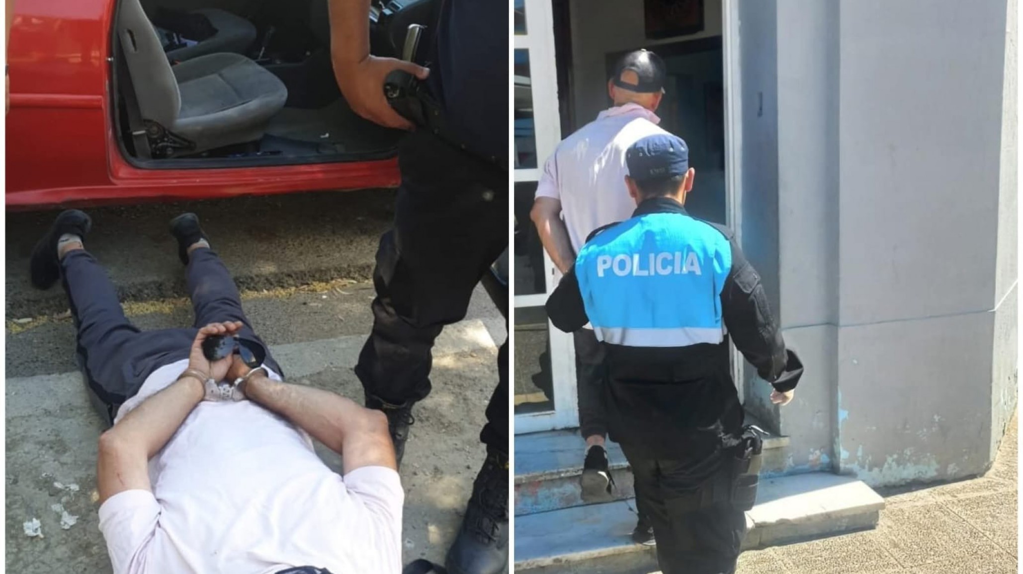 Lo sorprendieron robando dentro de un auto y terminó detenido