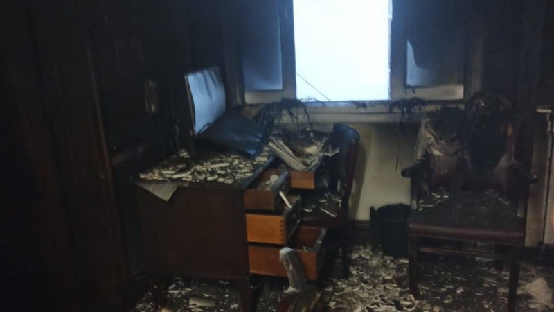 Se incendió el despacho de la senadora Andrea Cristina en el Senado