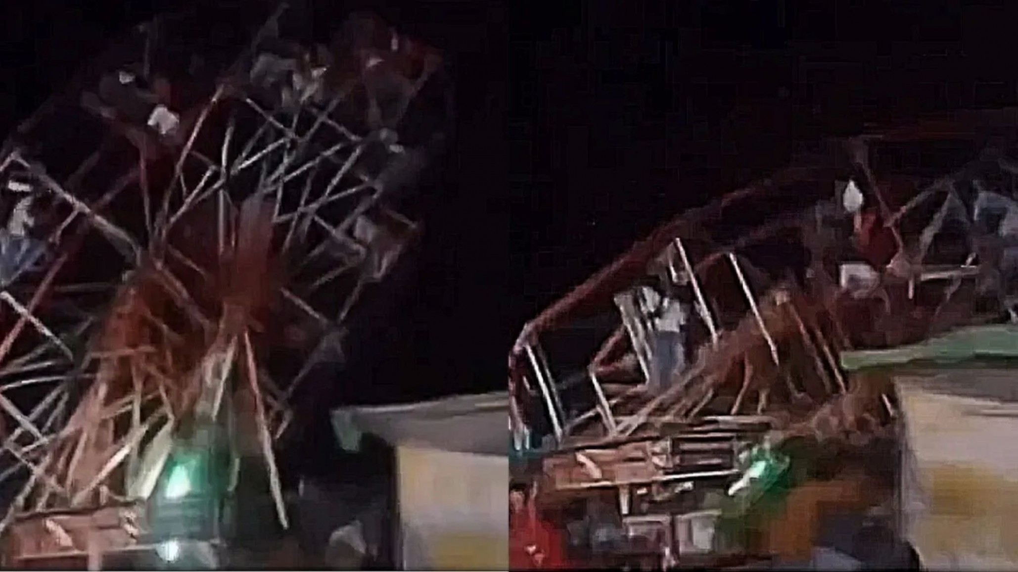 Terror en India: colapsó una rueda de la fortuna en una feria y hay más de 30 heridos