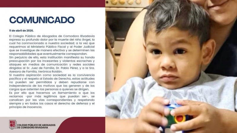 "Profundo dolor" por la muerte de Ángel: el Colegio de Abogados pidió investigar y repudió los "ataques" a jueces