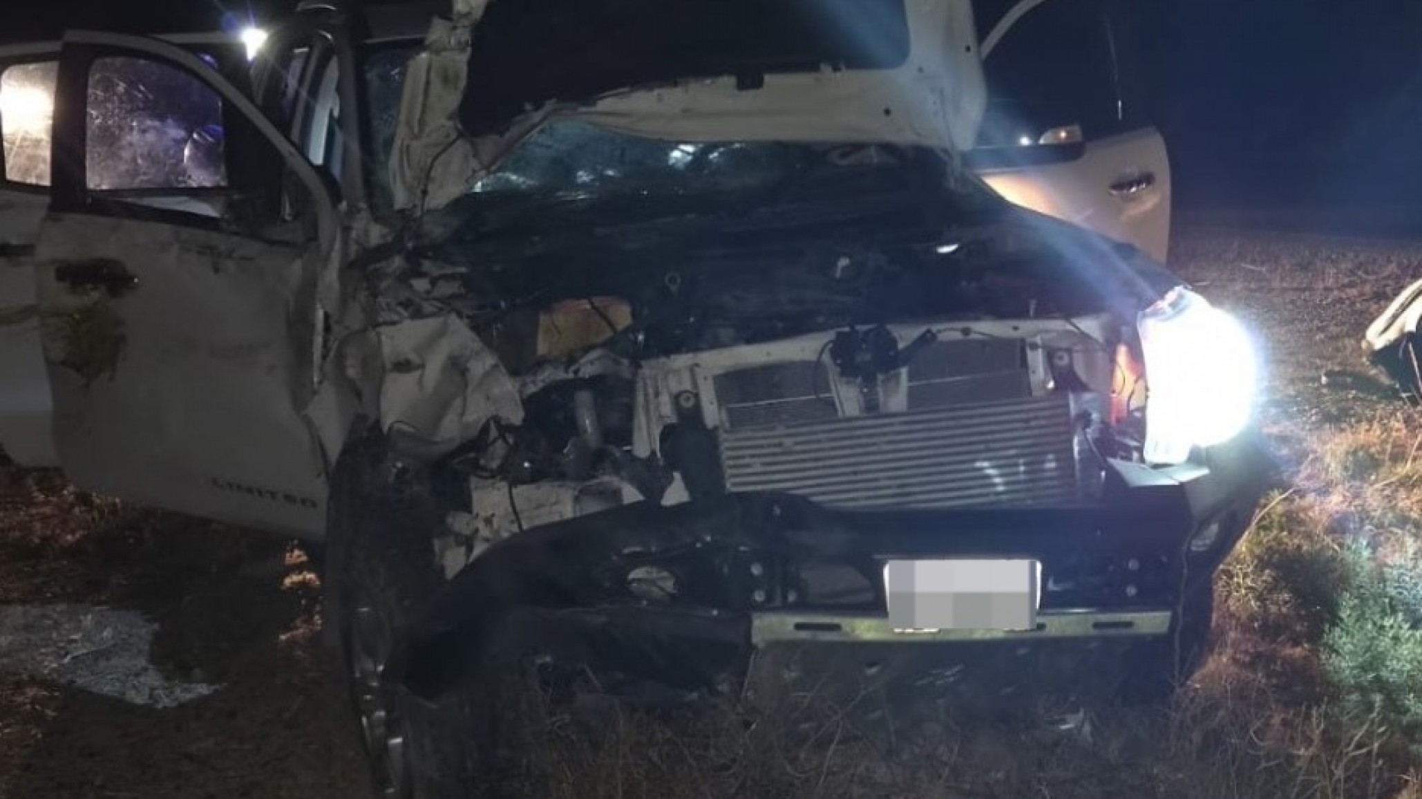 Viajaba para dar a luz y chocó contra caballos sueltos en la Ruta 25