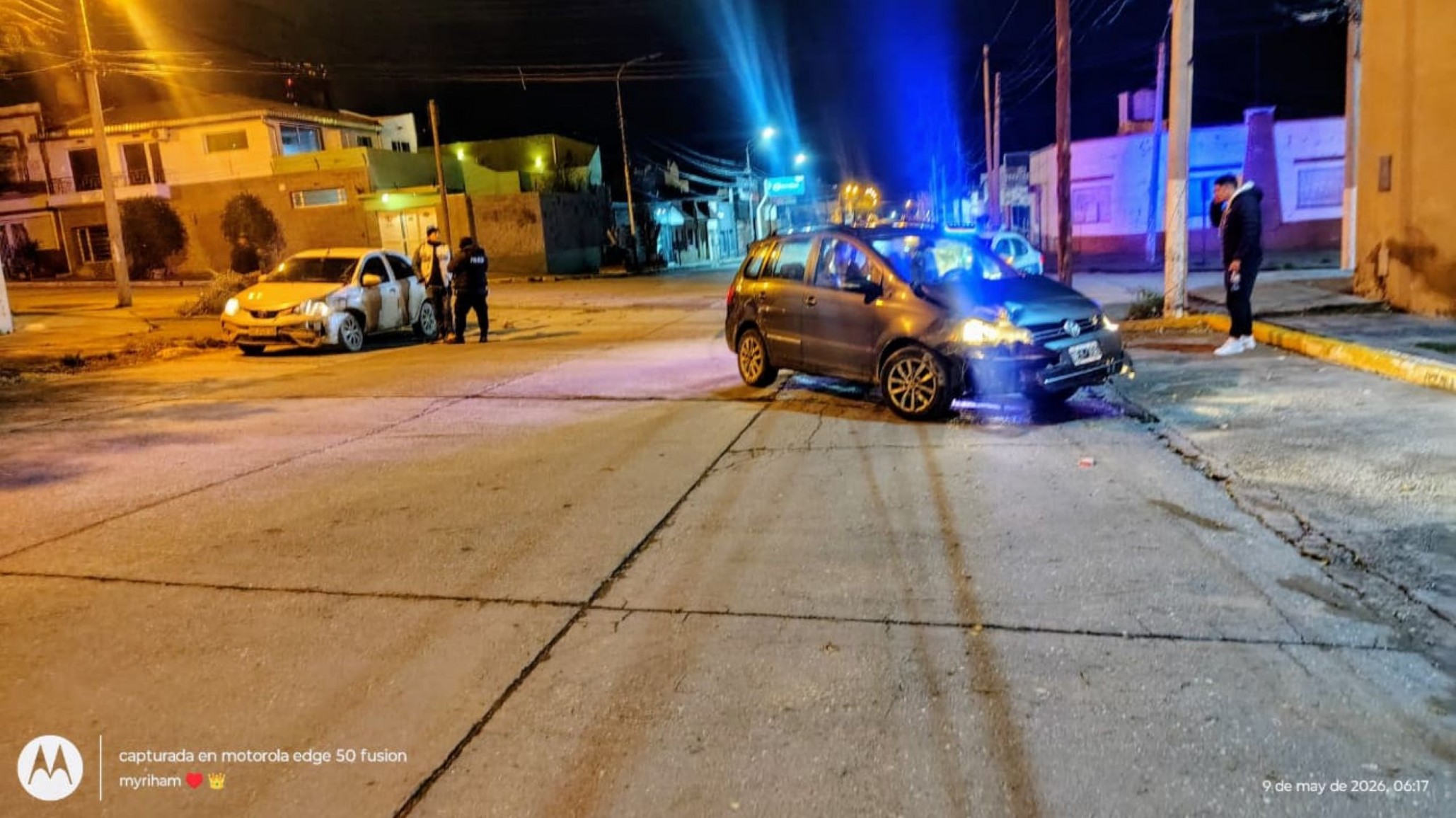 Choque en Comodoro Rivadavia: dos autos colisionaron en pleno centro