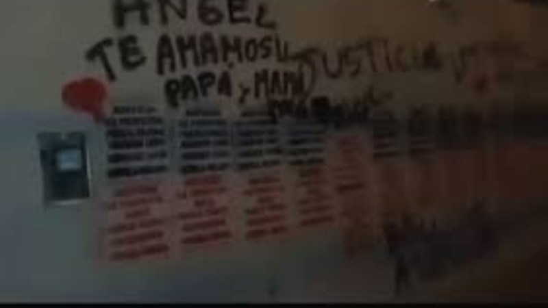 Comodoro Rivadavia: pintadas en el Servicio de Protección de Derechos reavivan el reclamo por la muerte de Ángel López