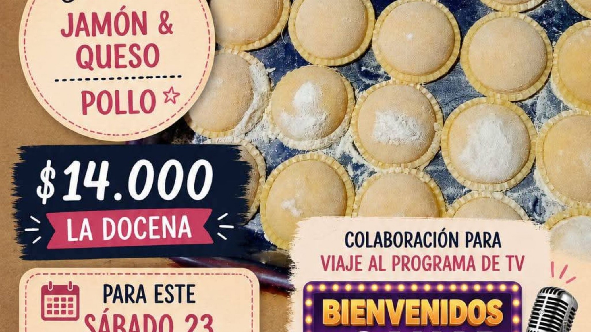 La cantante local Lily Delgado vende sorrentinos para poder viajar al programa "Bienvenidos a ganar"