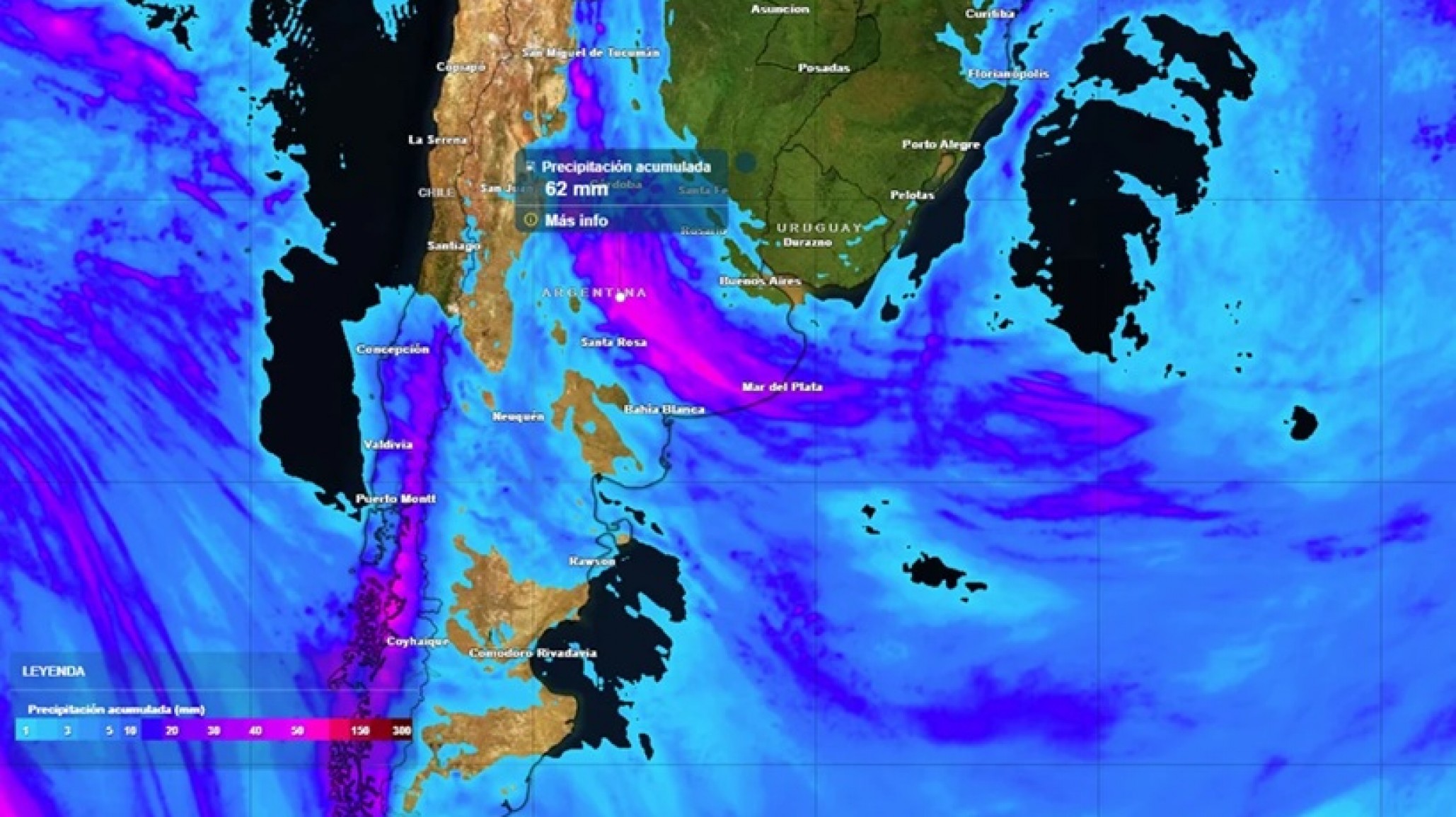 Chau a la "calma": El SMN anuncia que el mapa del tiempo cambia y las lluvias llegan a Chubut