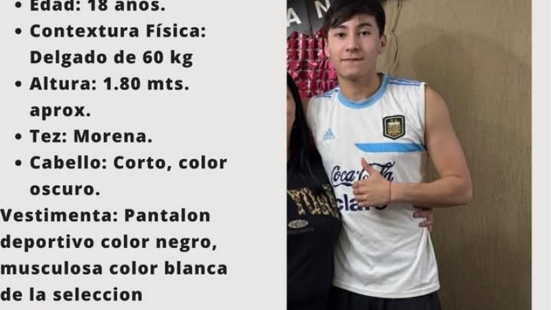 Buscan a un joven de 18 años que desapareció en Km 5