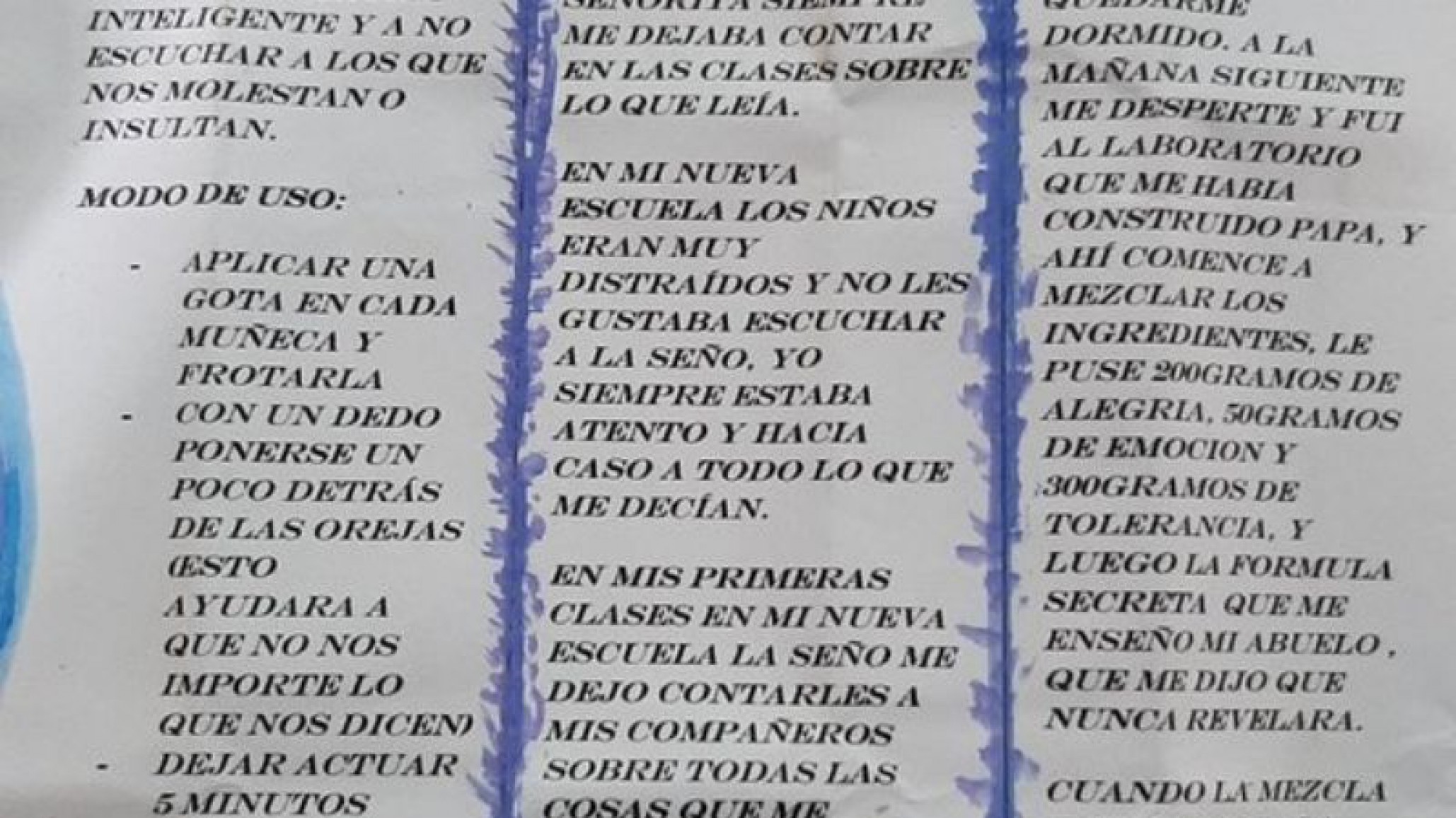 Su hermano sufre bullying en la escuela y él le creó una poción mágica