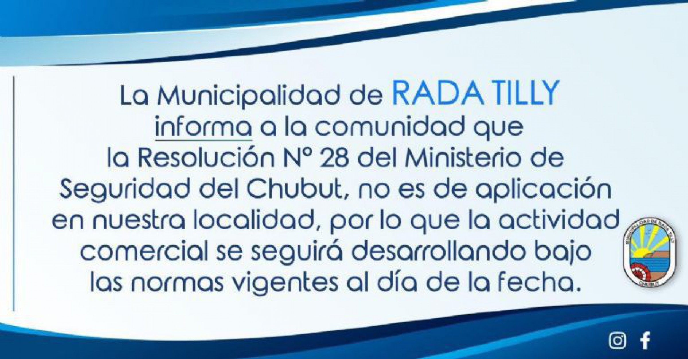En Comodoro y Rada Tilly no se adhiere a la resolución provincial para atención en supermercados
