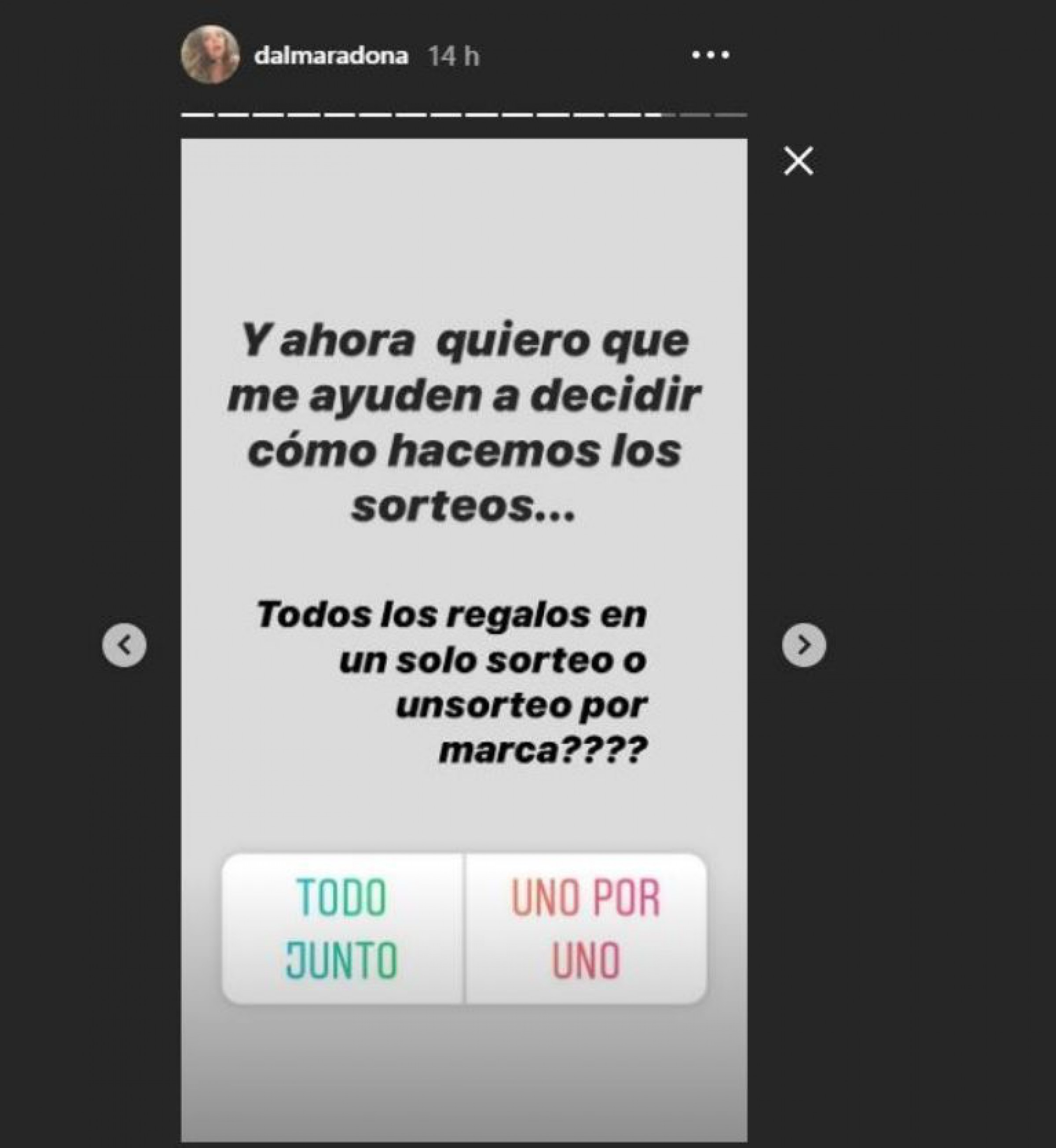 Dalma Maradona y su “tristeza” por tener que suspender el cumpleaños de su hija