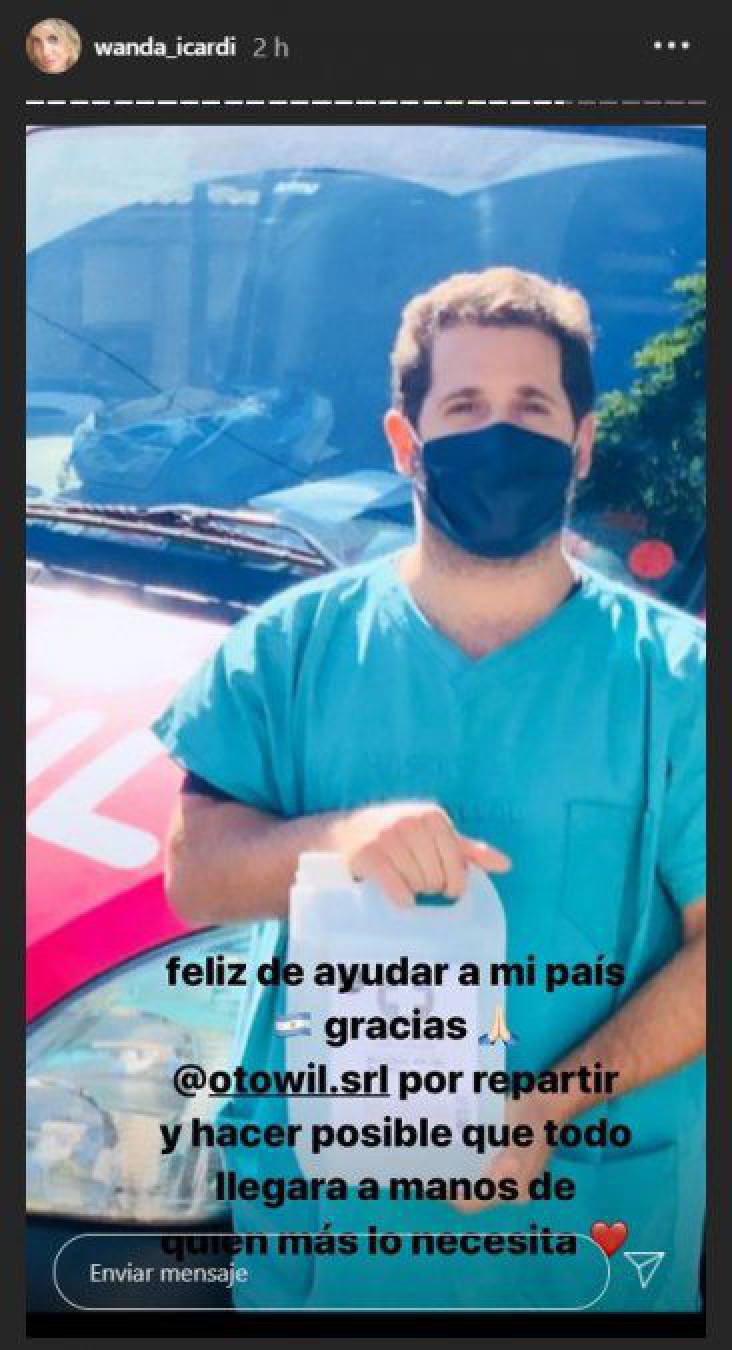 Wanda Nara mostró su lado más solidario en la lucha contra el coronavirus