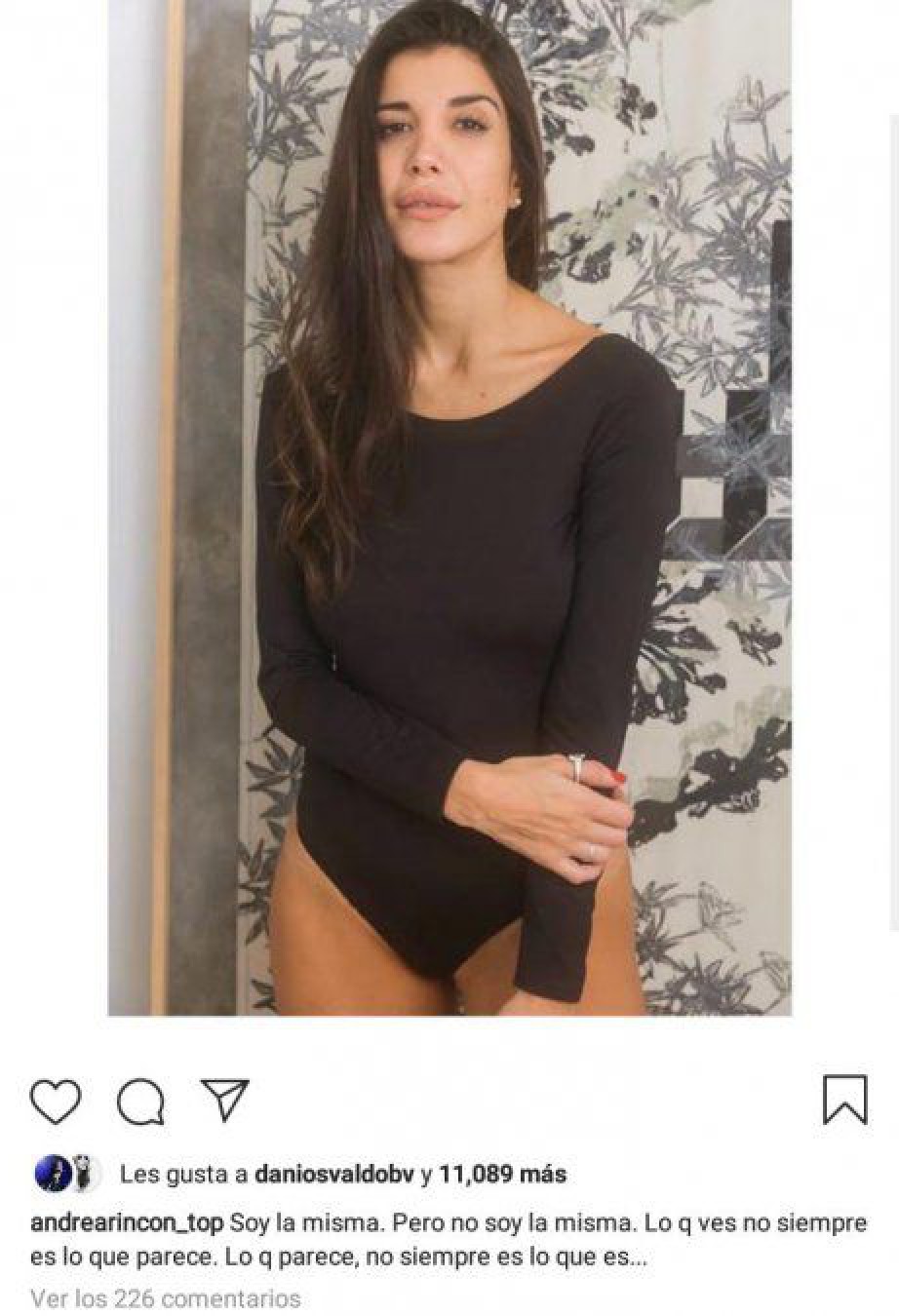 Andrea Rincón volvió a posar y a Daniel Osvaldo ¡le gustó!