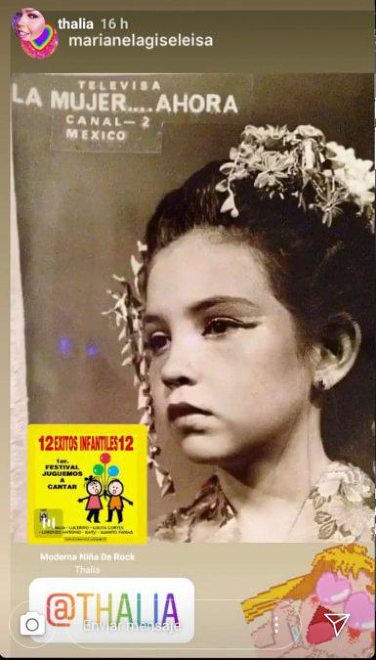 ¡Thalía recordó su infancia con una foto muy llamativa!