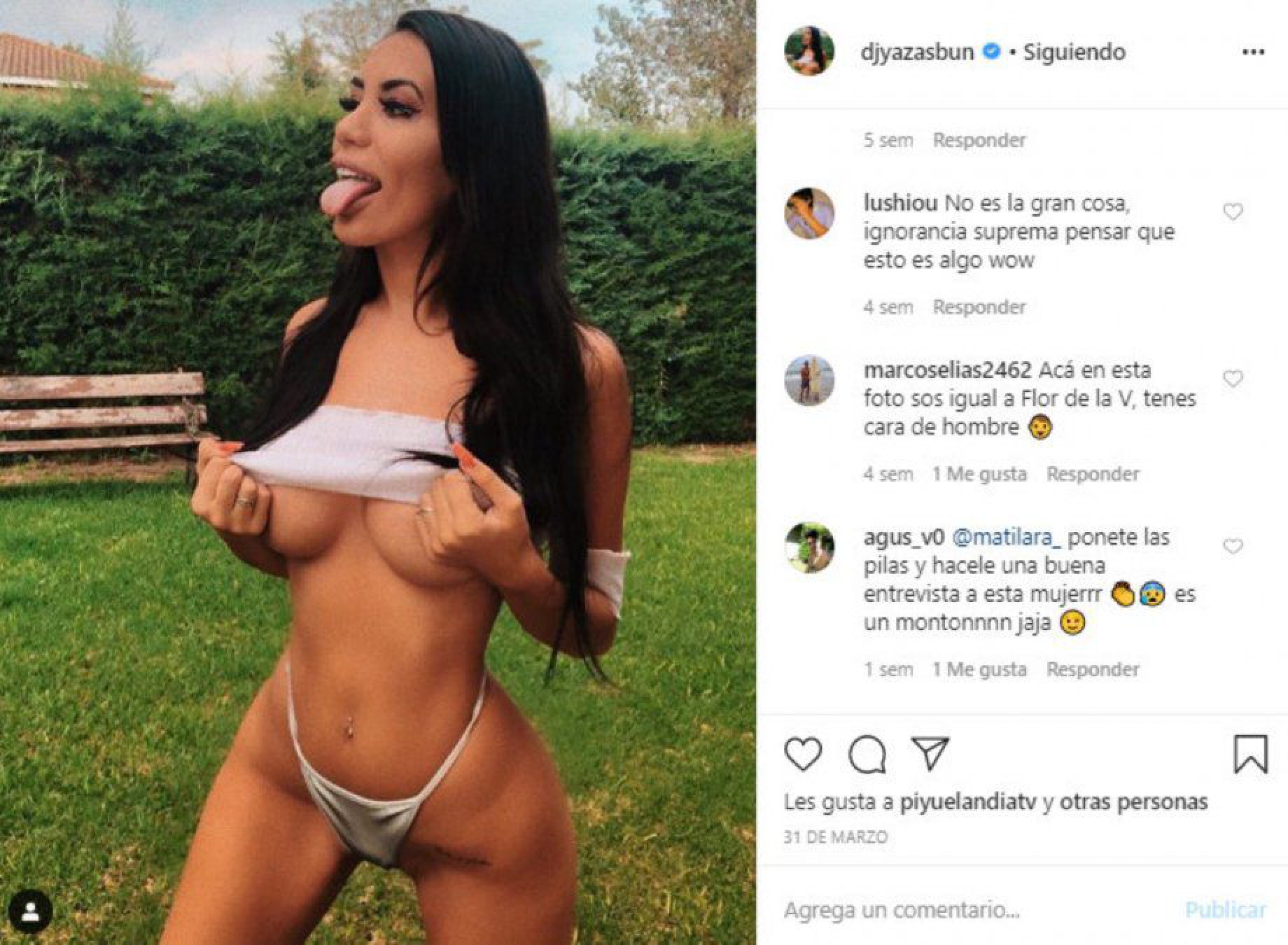 DJ Yaz Asbún, la vecina de Cinthia Fernández publicó una foto “censurada”