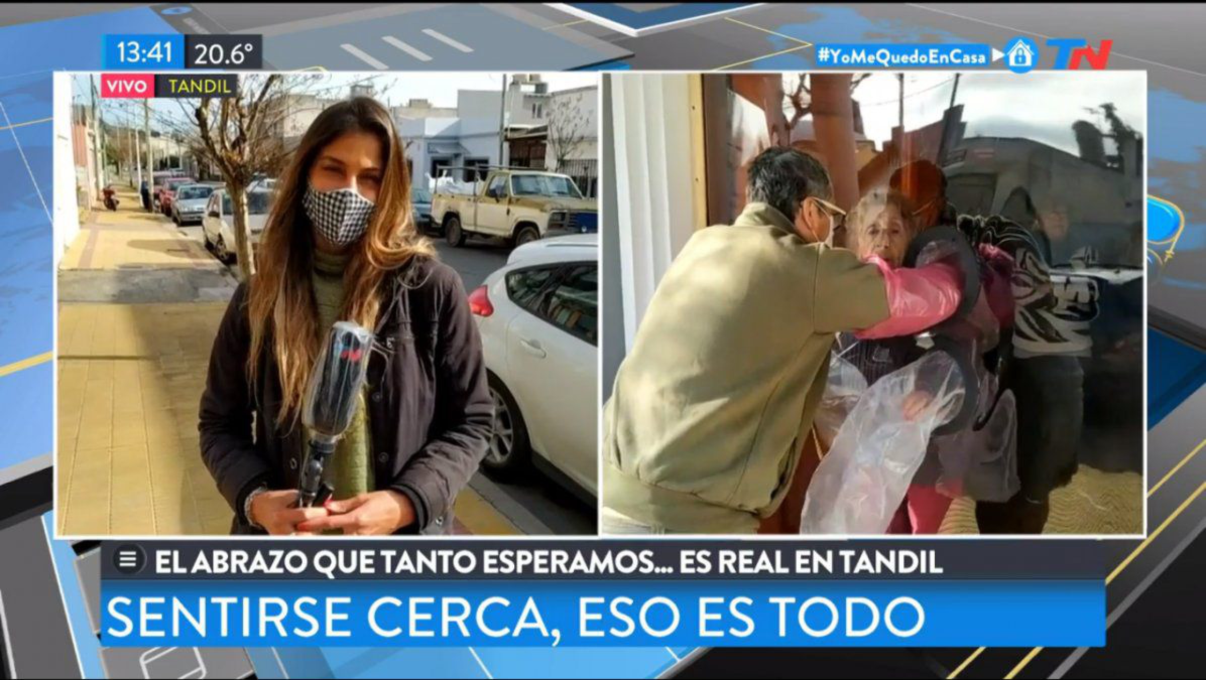 Finalmente, unos abuelos pueden ver a sus seres queridos