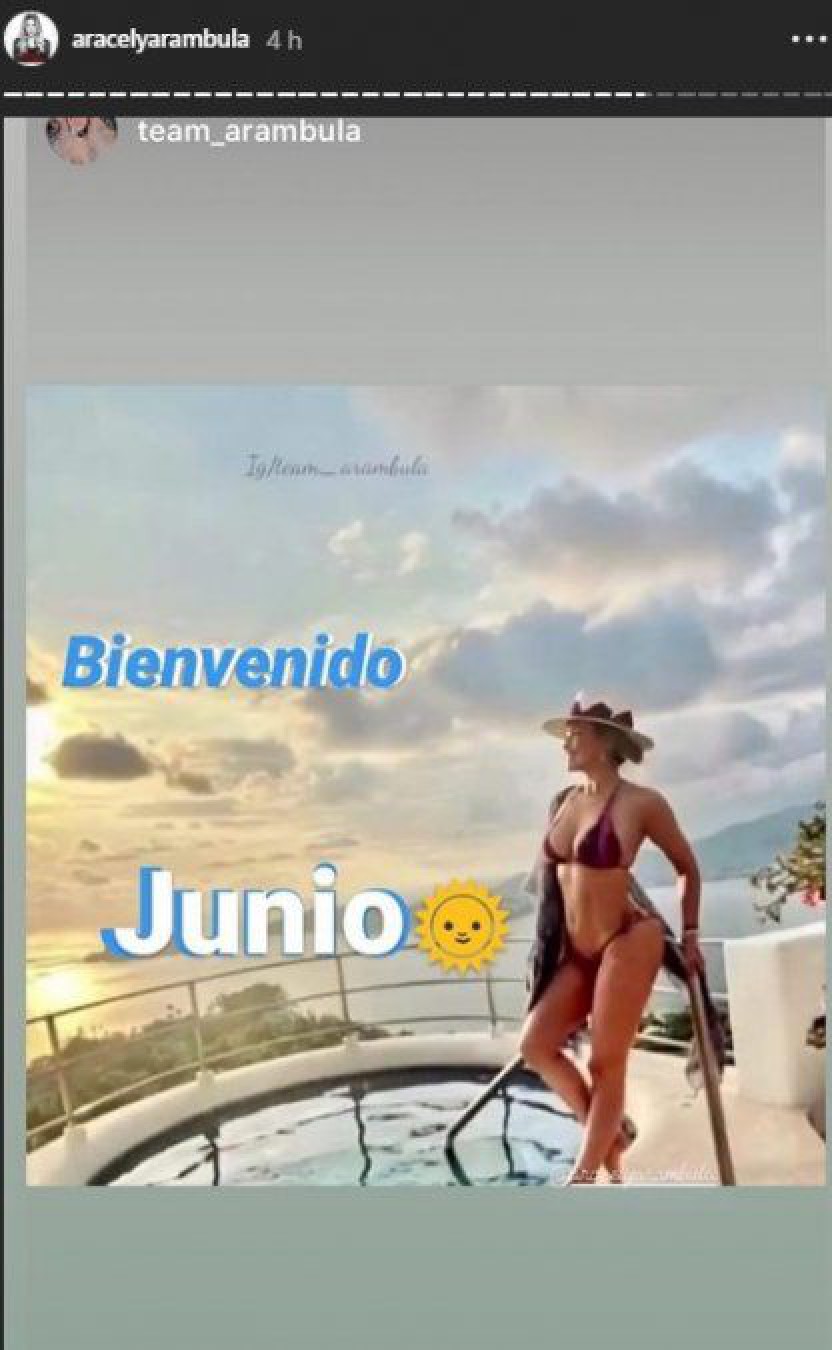 ¡Aracely Arámbula recibió junio con una bikini muy diminuta!