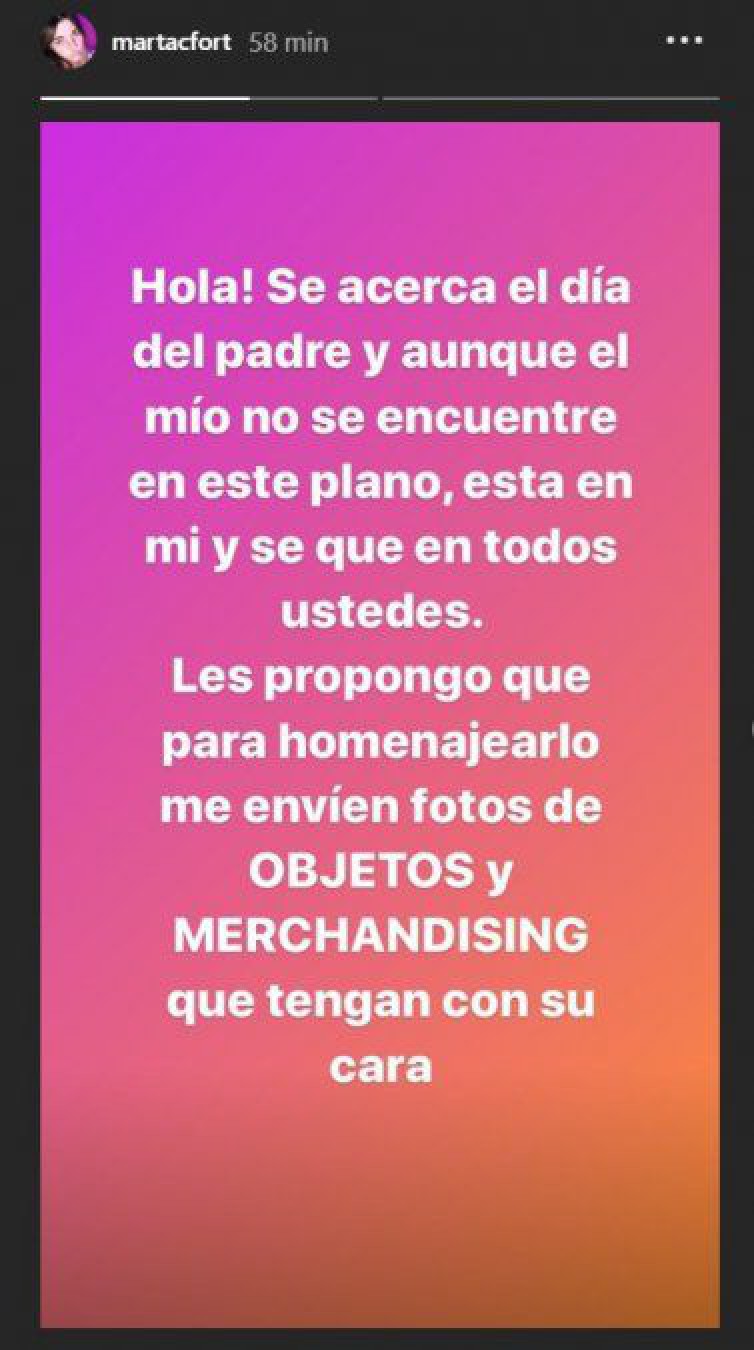 Martita Fort hizo un sentido pedido a los fanáticos de Ricardo Fort por el día del padre