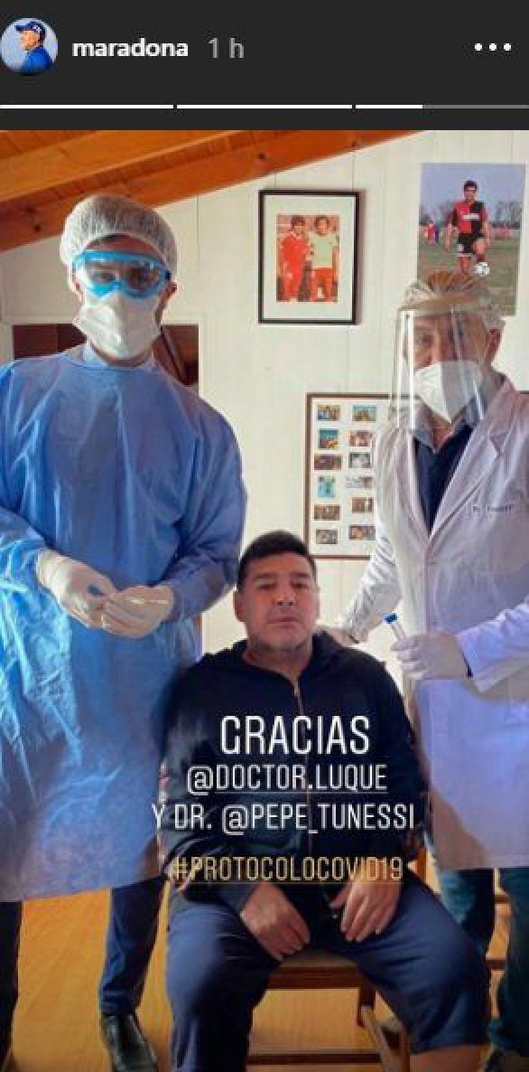 Diego Maradona se hizo el hisopado por coronavirus