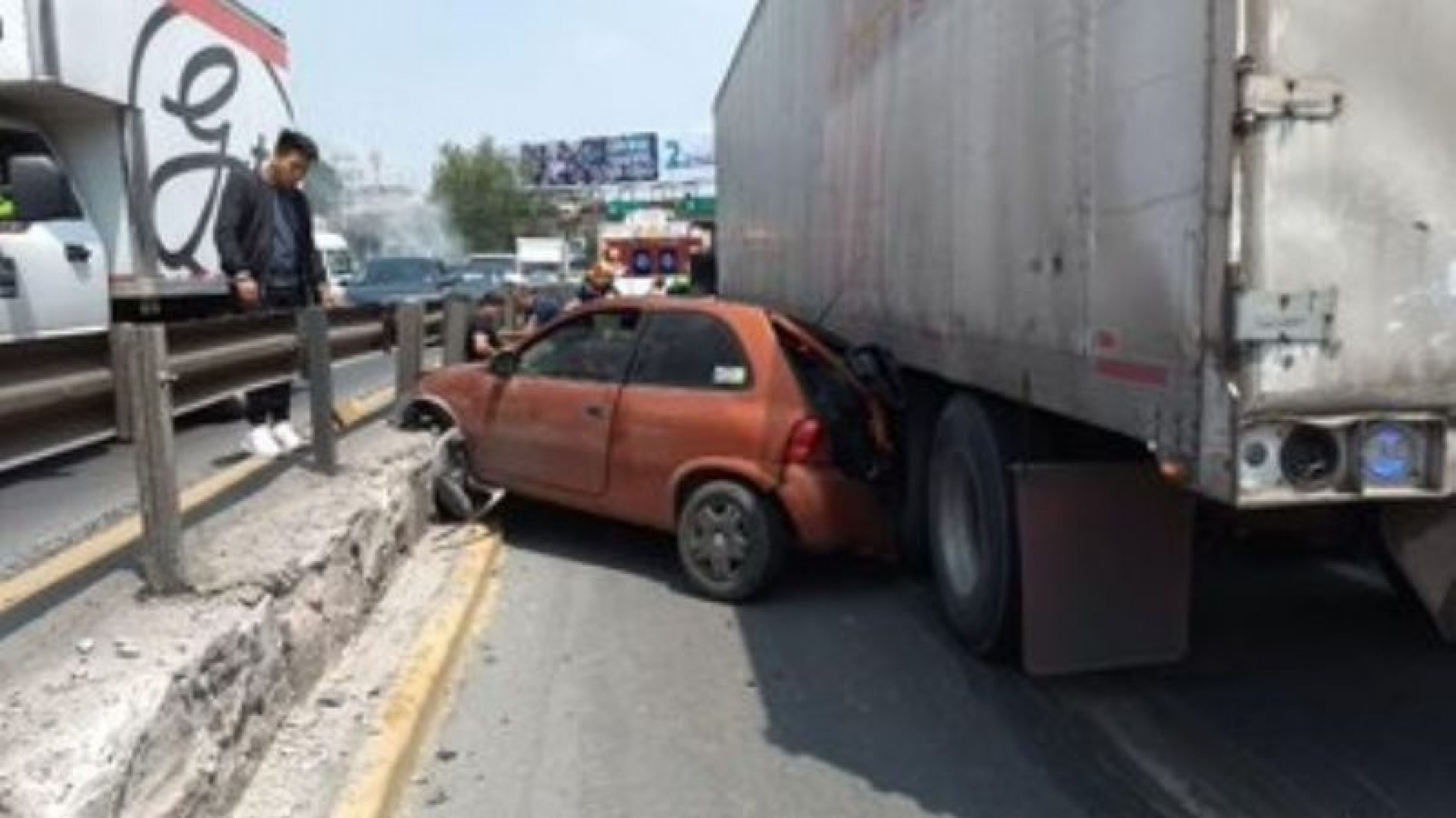 Video viral: Por salvar a un perro terminó provocando un accidente en cadena
