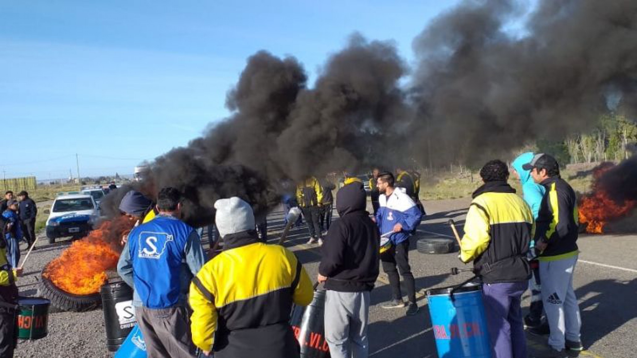 Corte de Ruta en Acceso a Trelew : reclamo de Sitravich