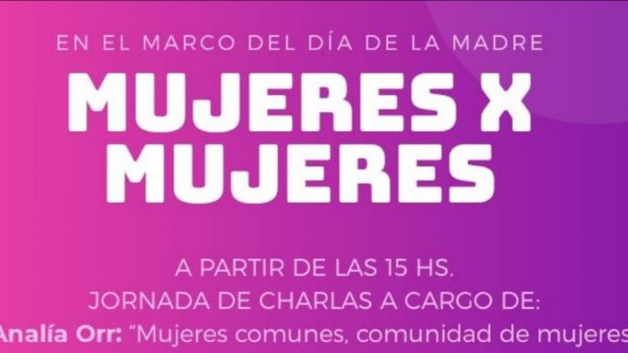 Comodoro: MUJERES X MUJERES