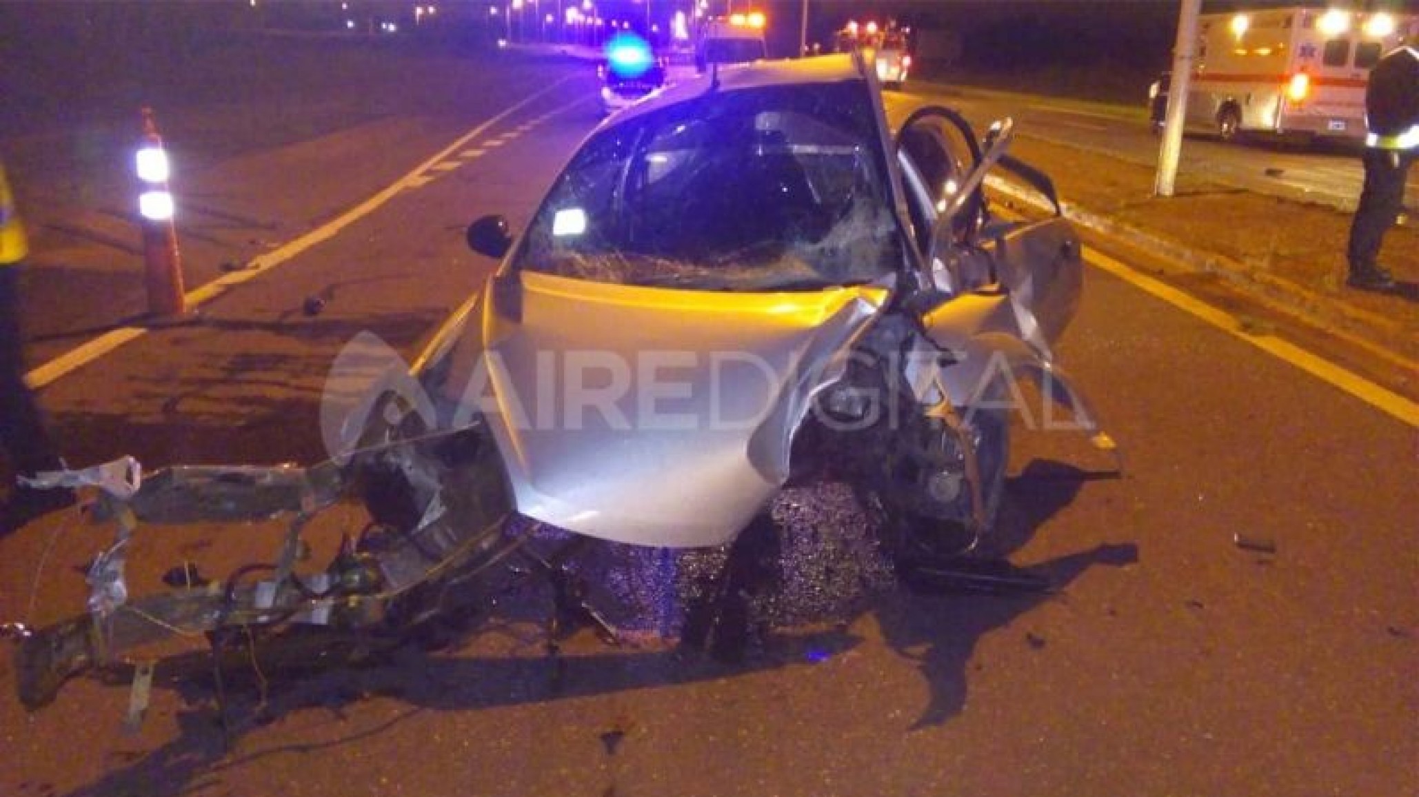 Dos autos chocaron en la autovía 19, un hombre perdió la vida