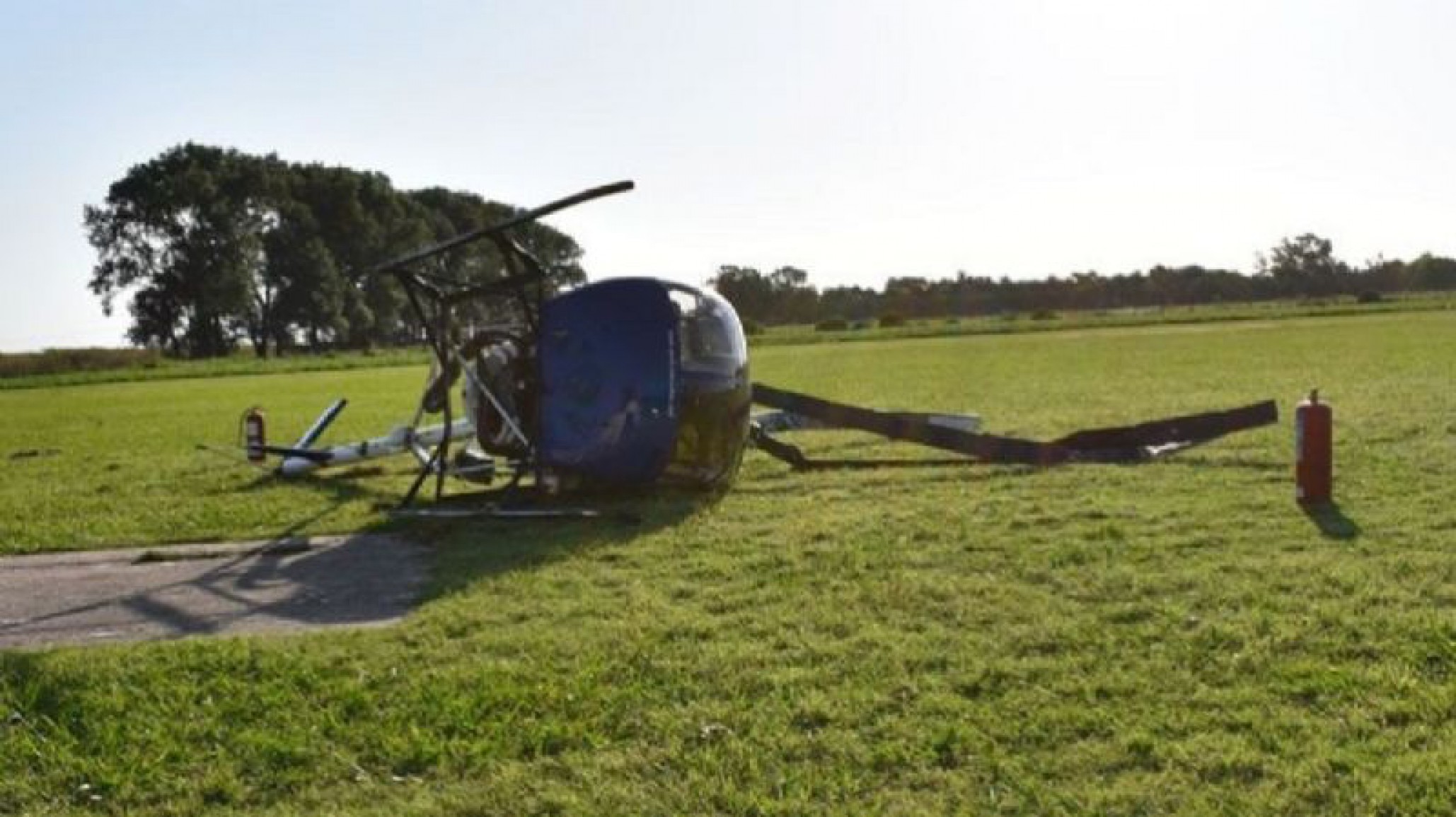 Santa Fe: Se estrella un helicóptero en medio de una práctica de vuelo