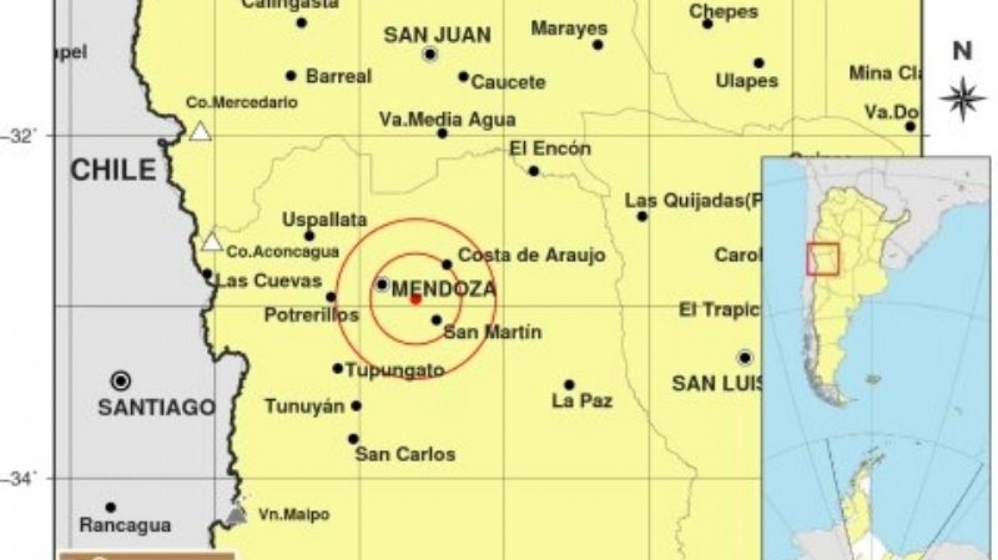 Alerta en Mendoza: Sismo de 5,1 grados en la escala de Richter