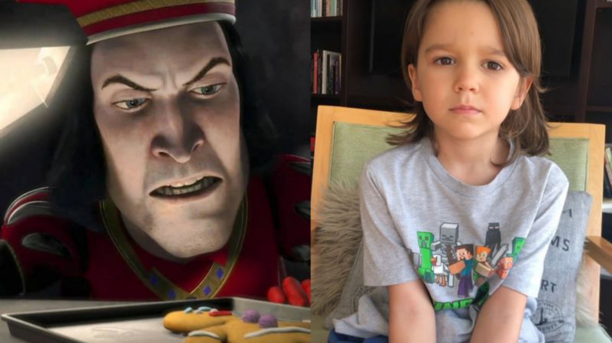 ¡Divino! El hijo de Soledad Fandiño y René Pérez interpreta a un personaje de Shrek