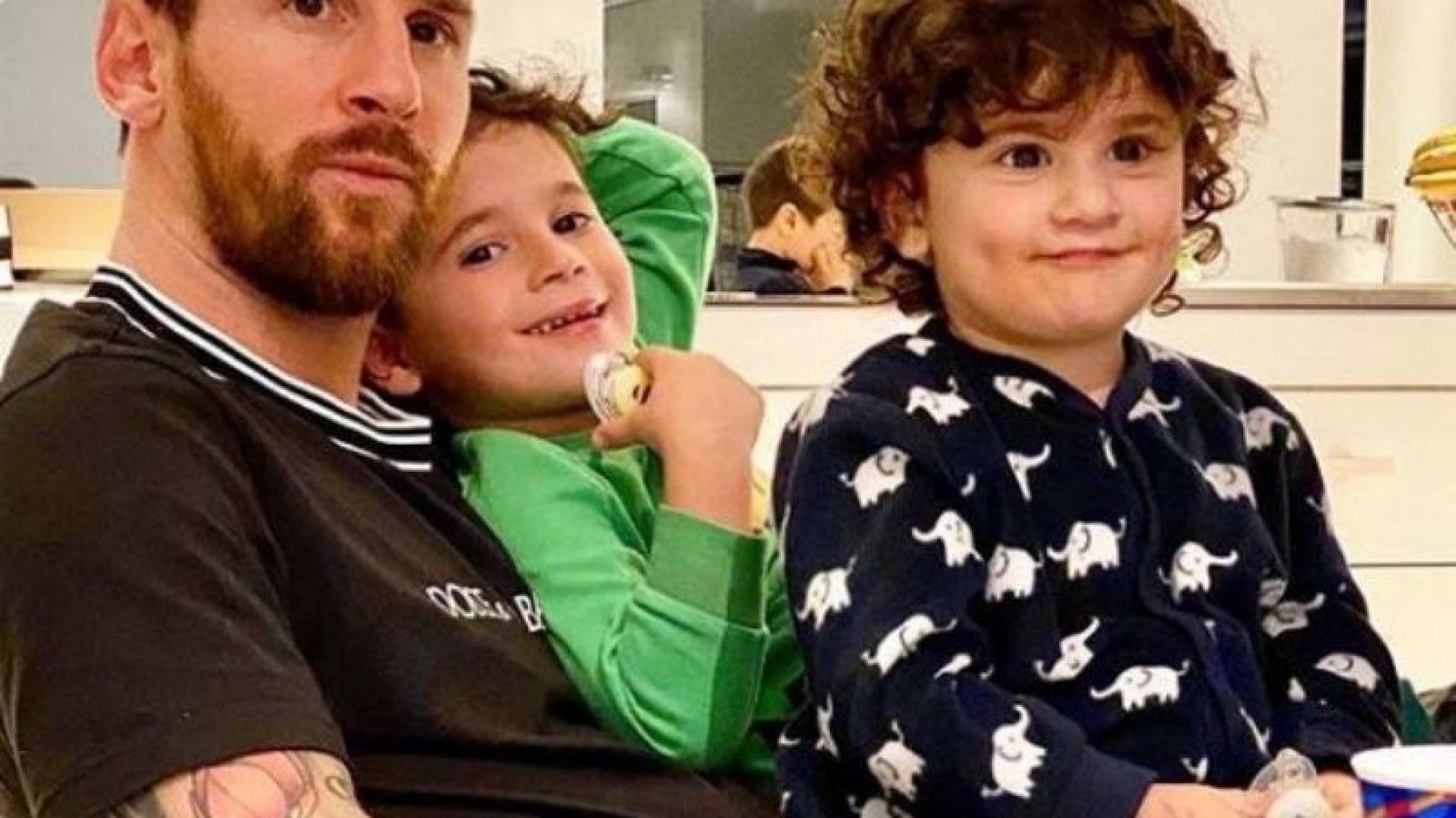 Ciro Messi se sumó al entrenamiento con La Pulga y enterneció a todos