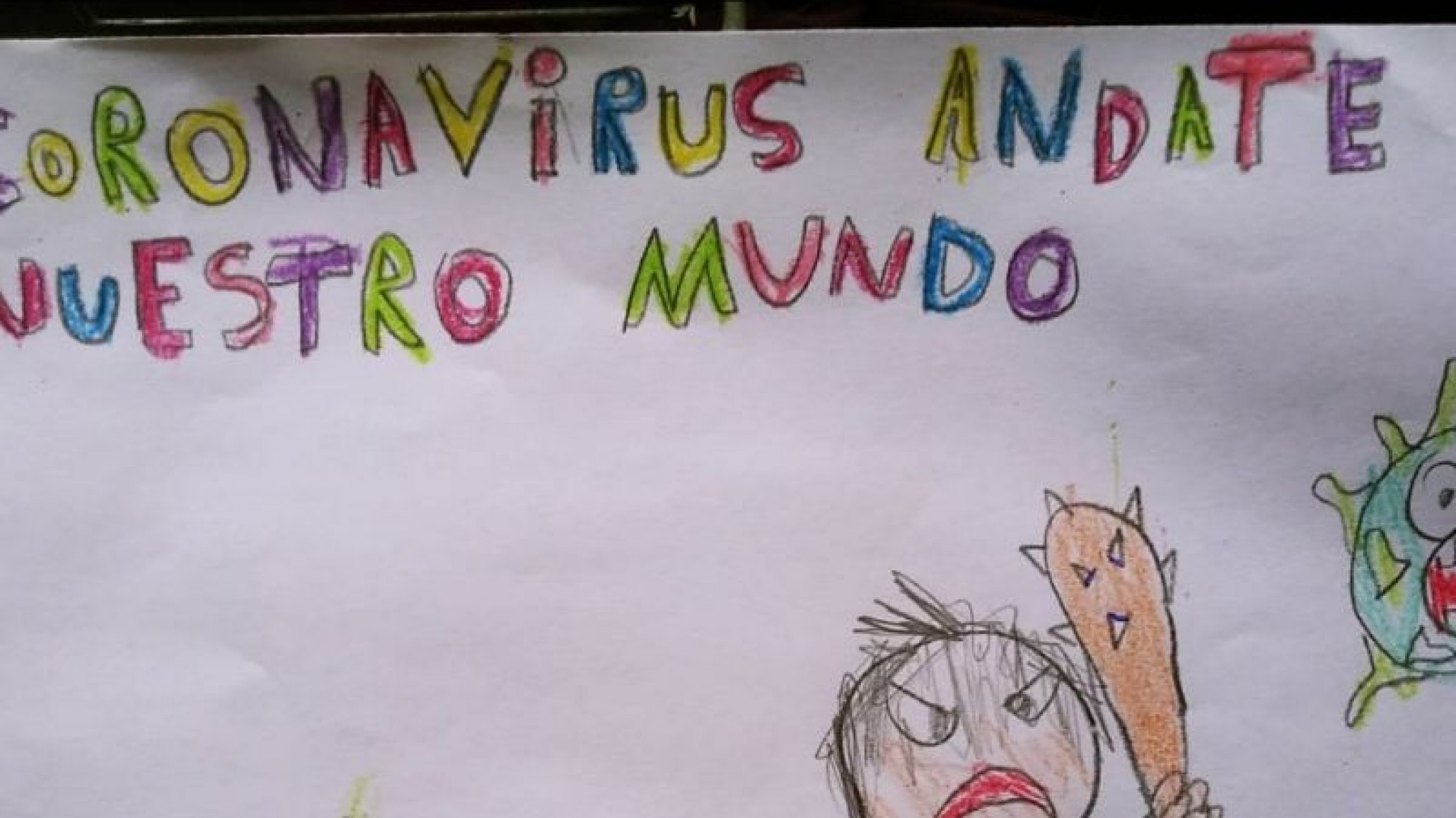 Viral en las redes: El dibujo ”esperanzador” de un niño sobre el coronavirus