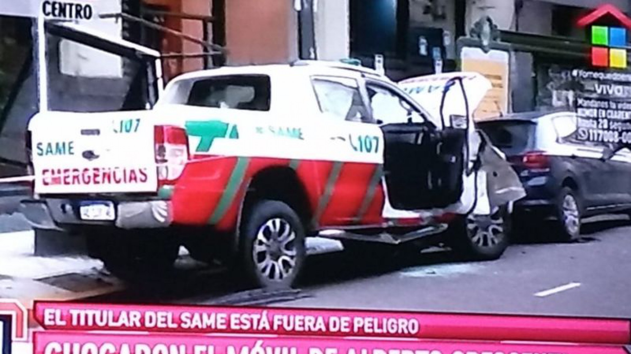 Chocaron la camioneta de Alberto Crescenti, el titular del SAME