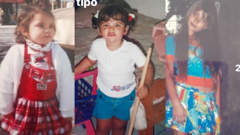 ¿Igual o diferente? Fotos inéditas de la infancia de Eva de Dominici