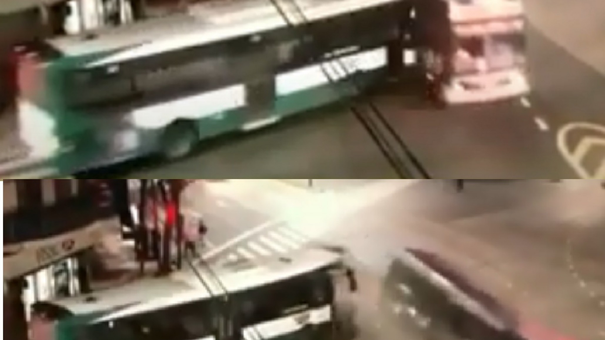 Impactante choque de colectivos en Buenos Aires: un chofer con heridas leves