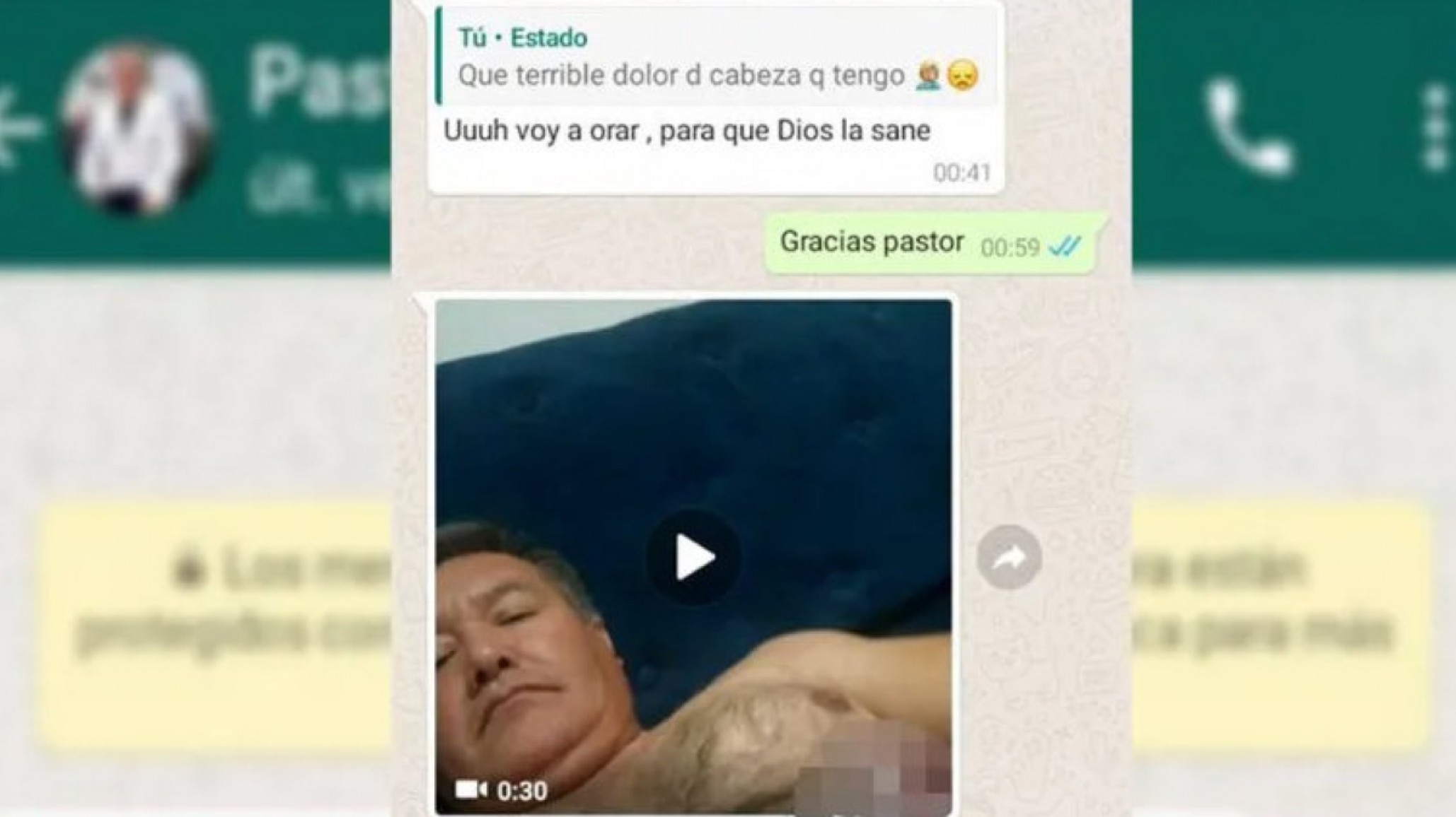 Un pastor le envió un video a una mujer masturbándose