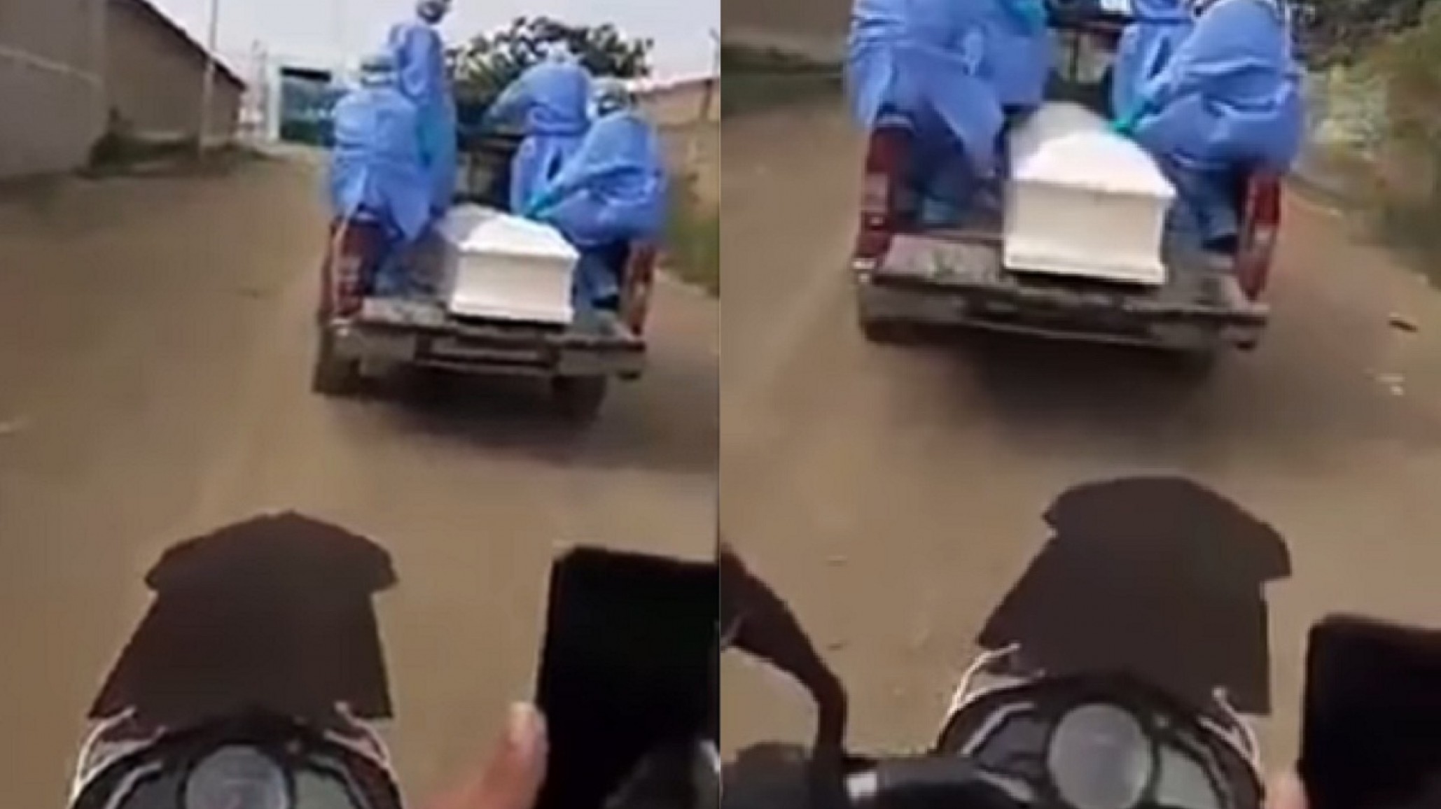 Conmovedor: su padre murió por coronavirus y él persiguió el féretro gritando “Gracias por todo viejo, te amo”