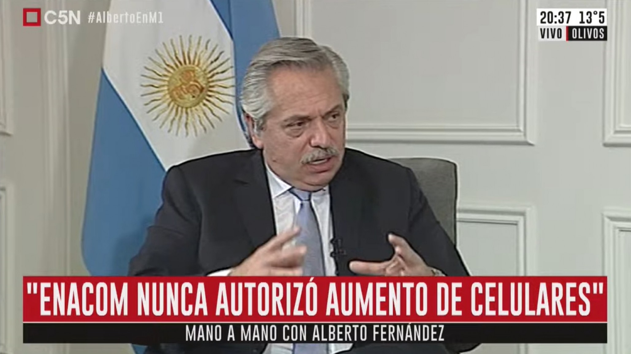Alberto Fernández “no se autorizó aumento de celulares ni de tv por cable”